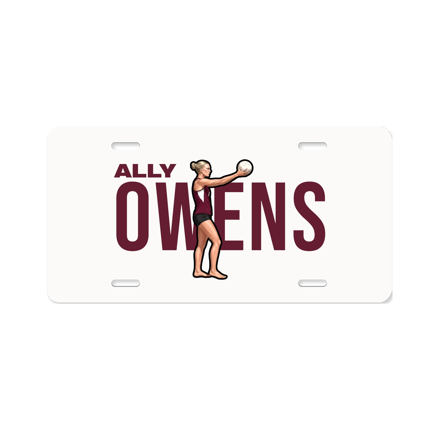 License Plate — Player Name in Classic