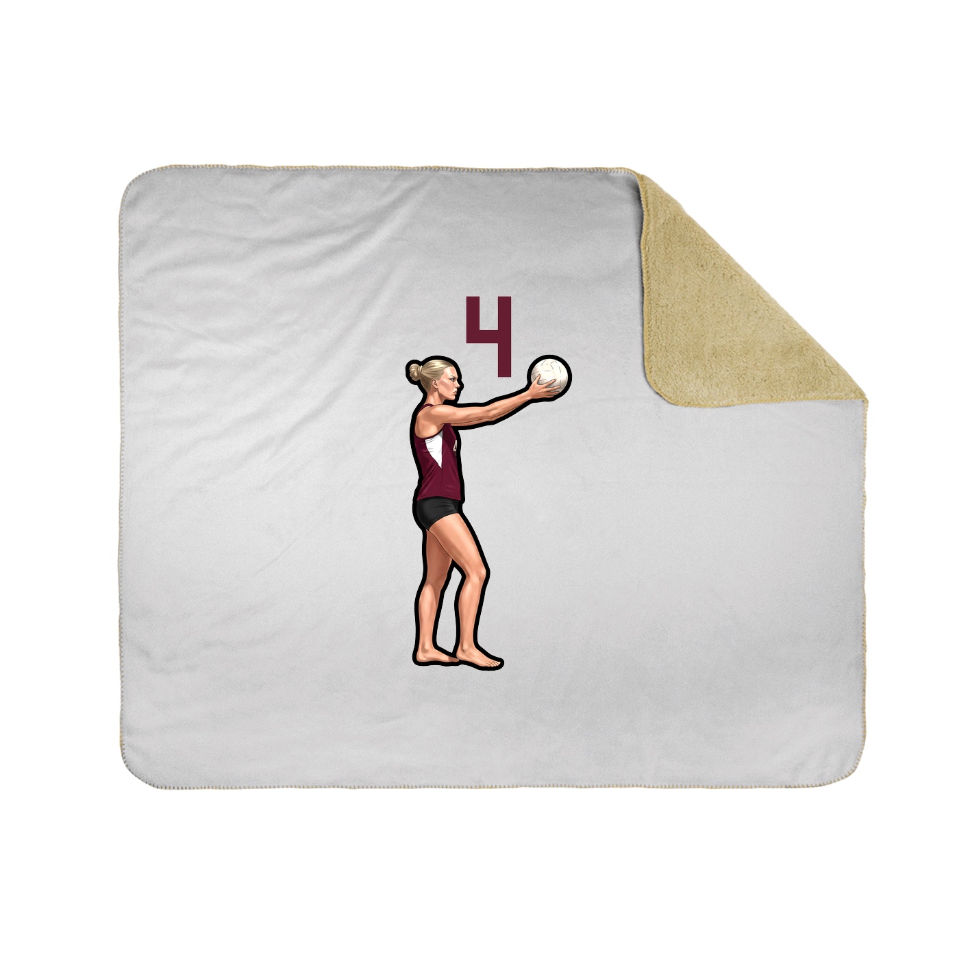 Throw Blanket — Number Top in White