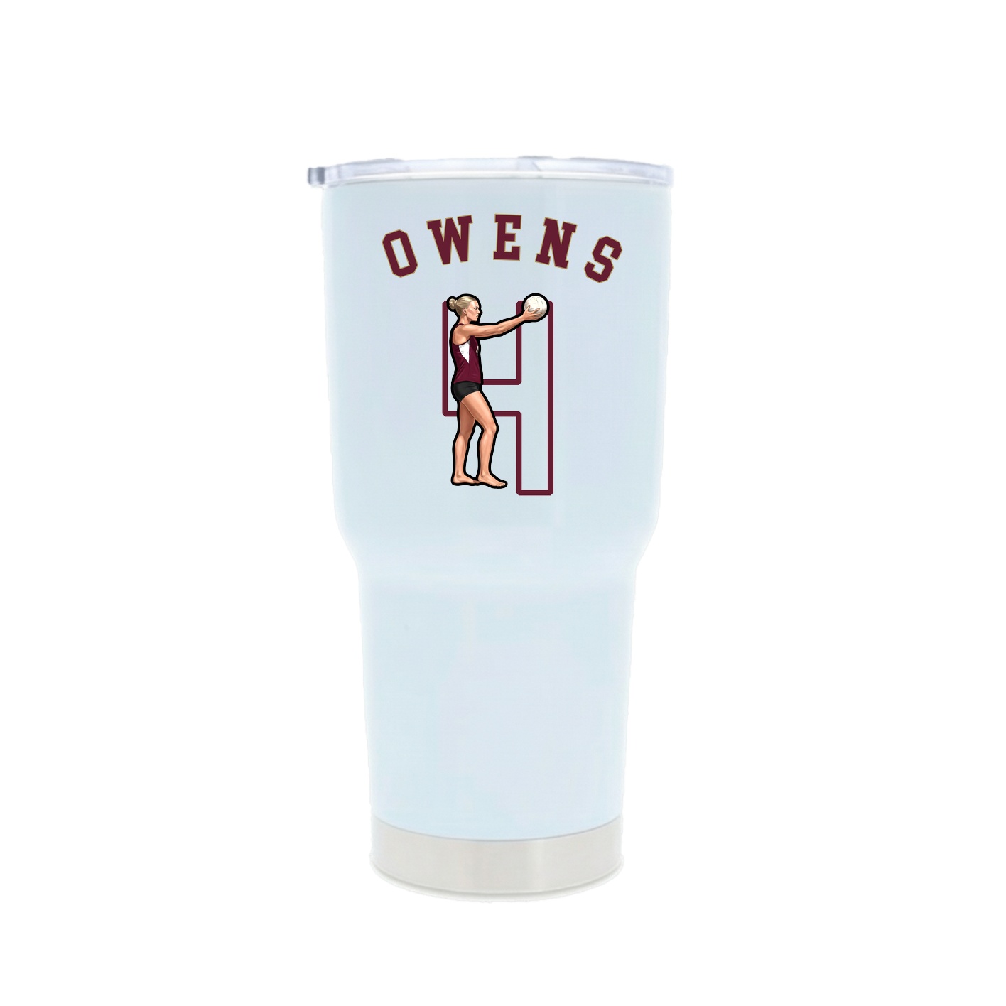 30oz Stainless Steel Tumbler — Shirsey Arch in White
