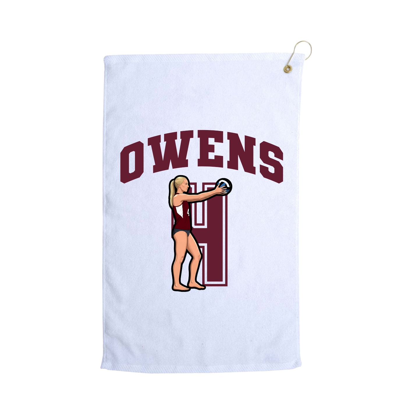 Golf Towel — Number in White