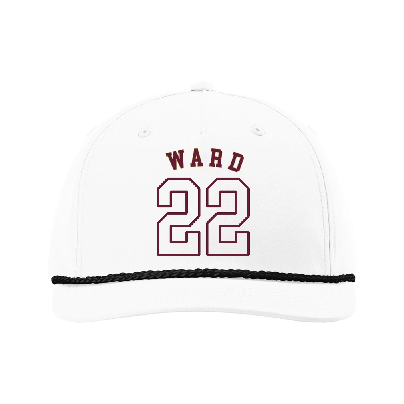 Five-Panel Classic Rope Cap — Shirsey Arch in White