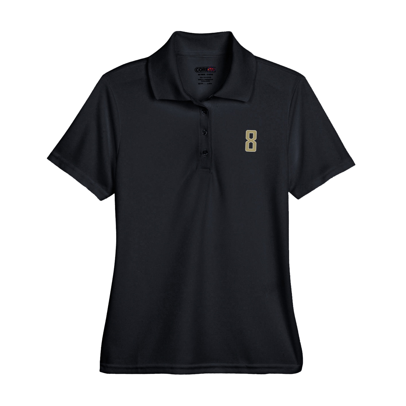Womens Performance Polo — Front Shirsy in Black