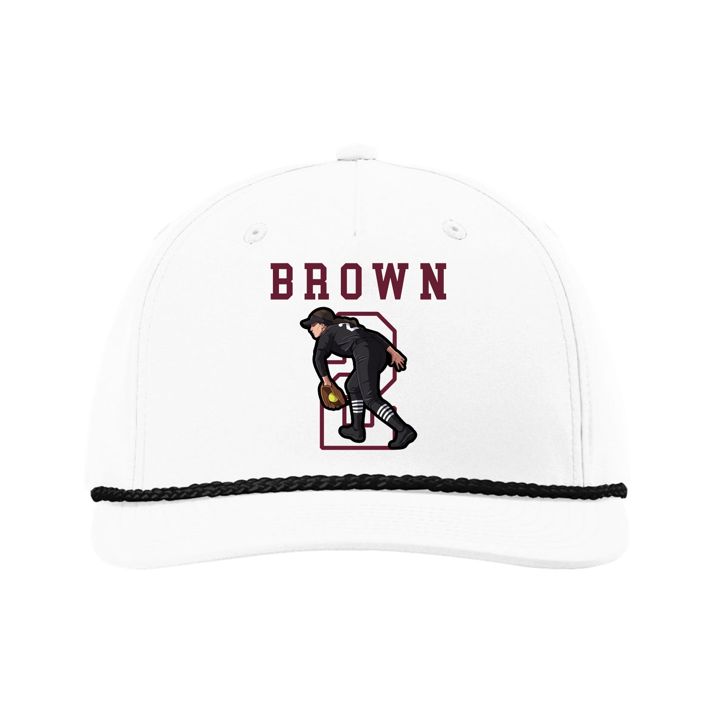 Five-Panel Classic Rope Cap — Shirsey in White