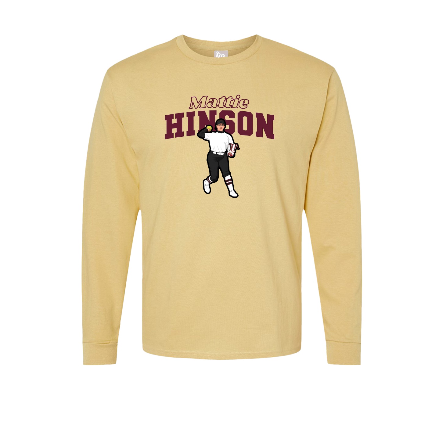 Long Sleeve Tee — Name Arch in Vegas Gold