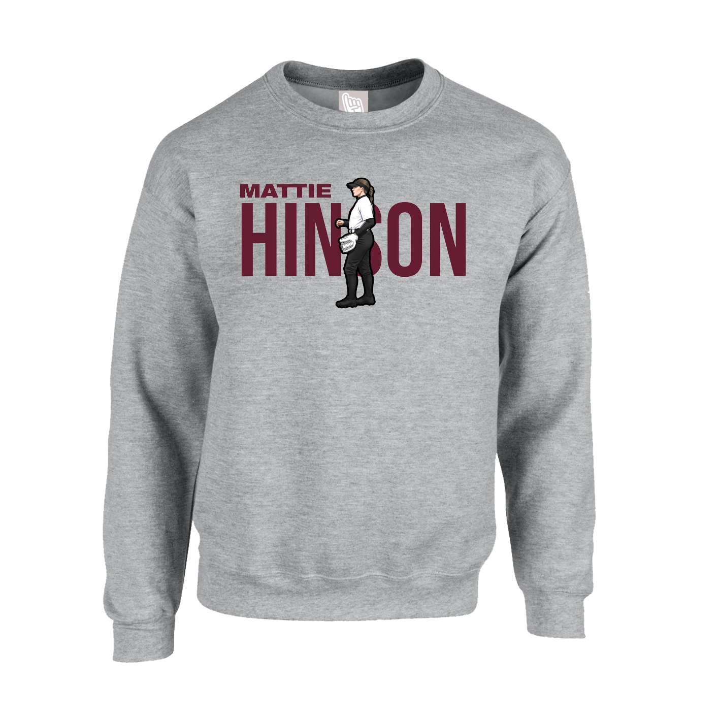 Fleece Crew — Player Name in Grey