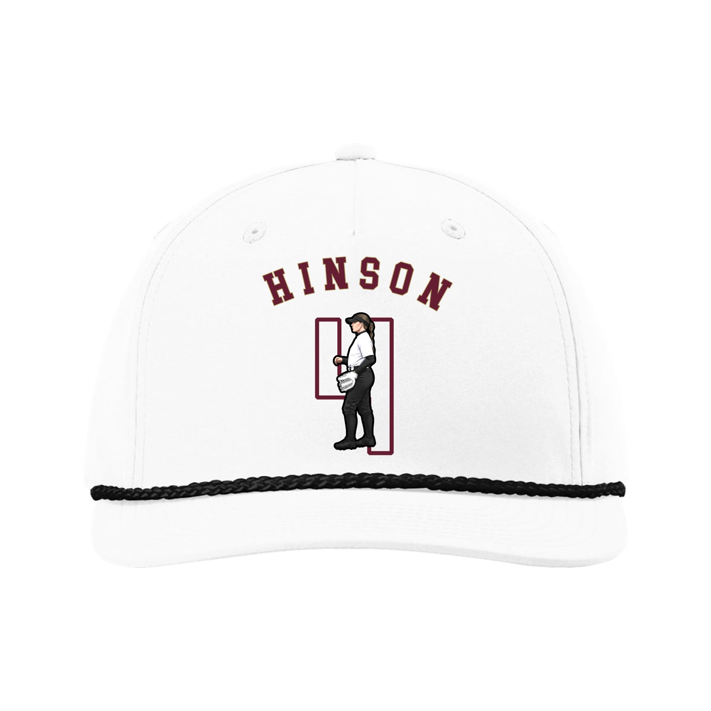 Five-Panel Classic Rope Cap — Shirsey Arch in White