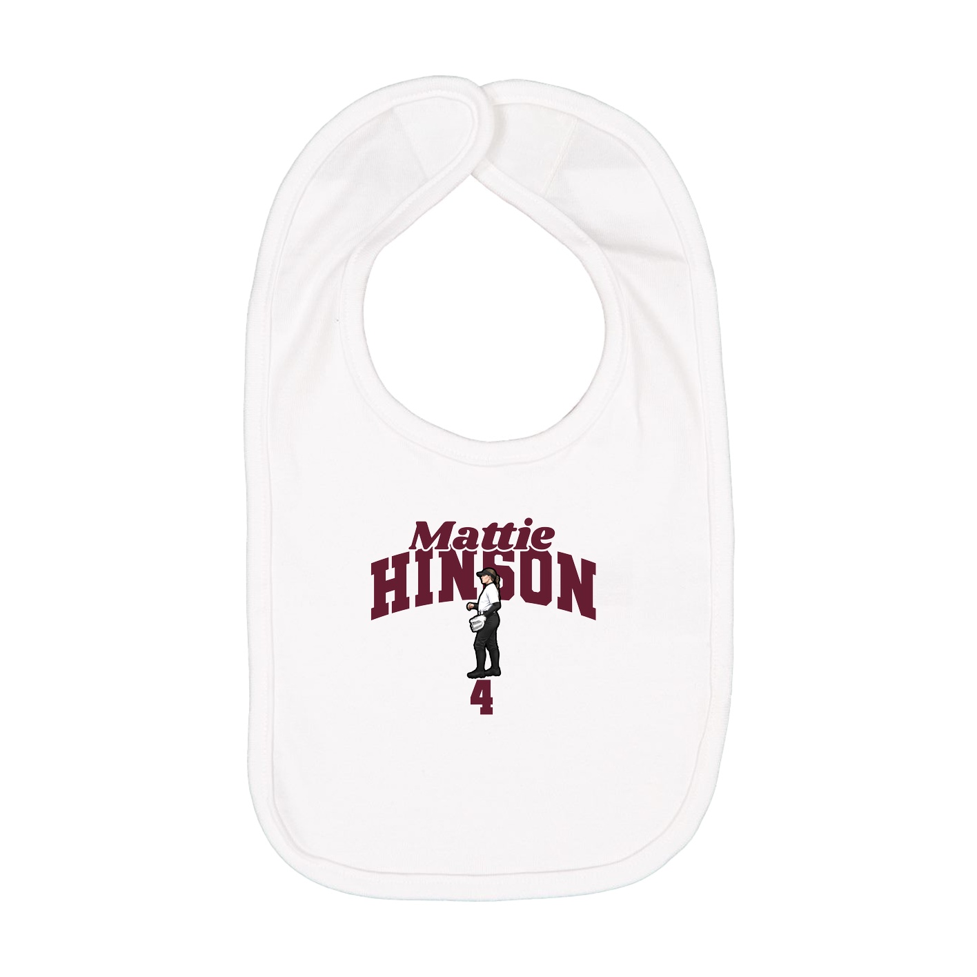 Infant Bib — Signature Arch in White