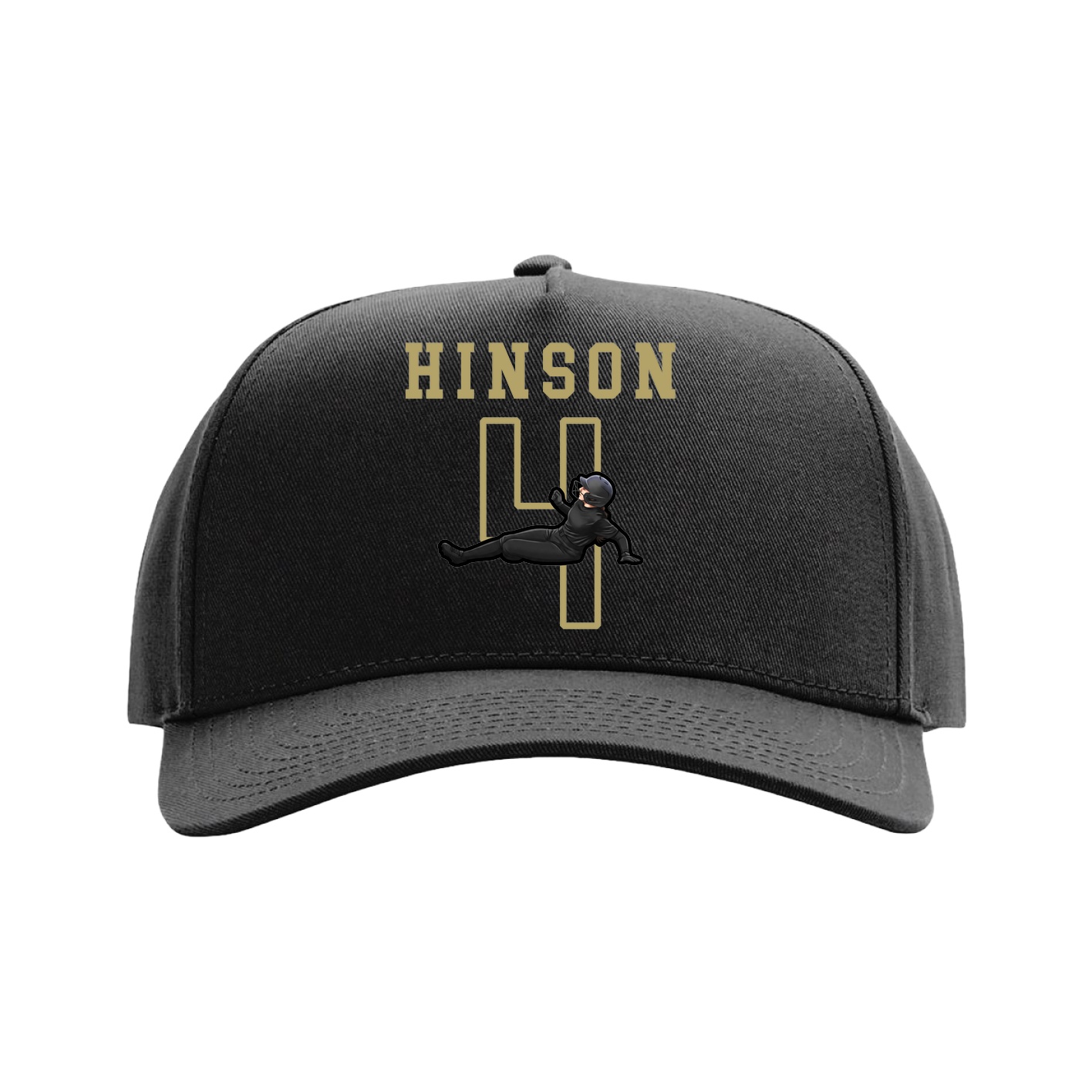 Full Fabric Five-Panel Champ Cap — Shirsey in Black