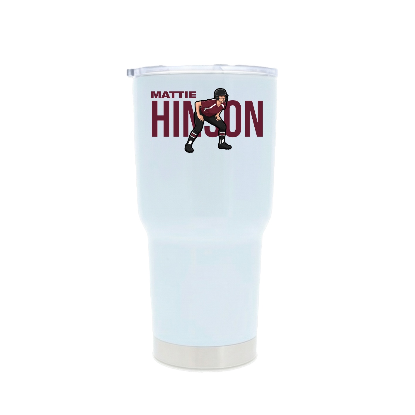 30oz Stainless Steel Tumbler — Player Name in White