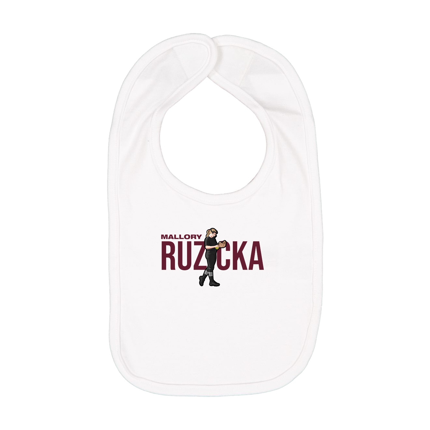 Infant Bib — Player Name in White
