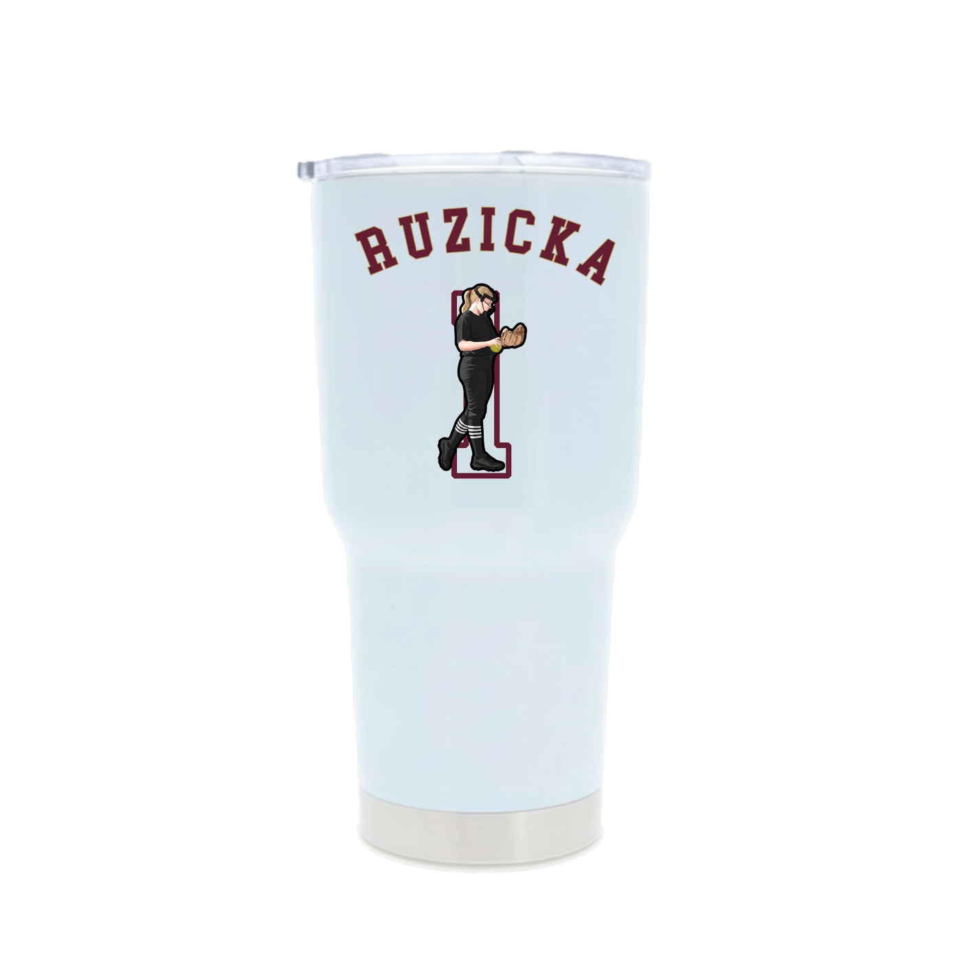 30oz Stainless Steel Tumbler — Shirsey Arch in White