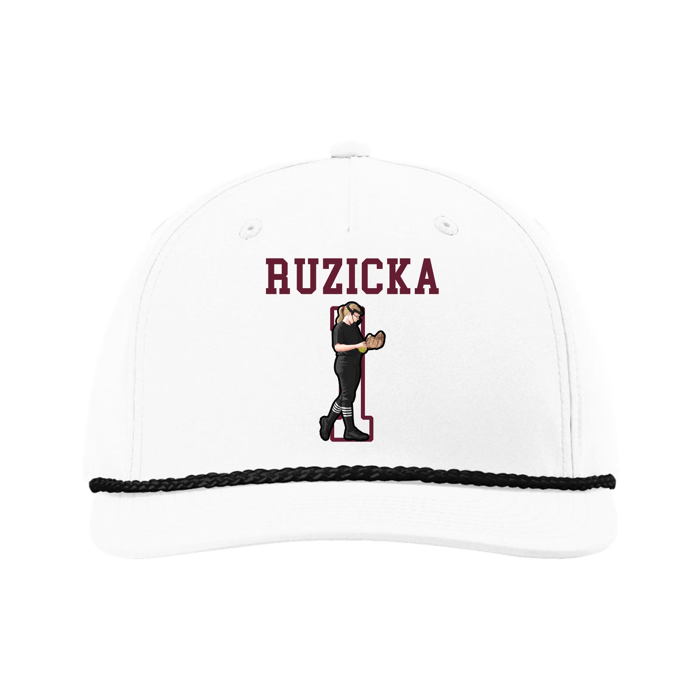 Five-Panel Classic Rope Cap — Shirsey in White