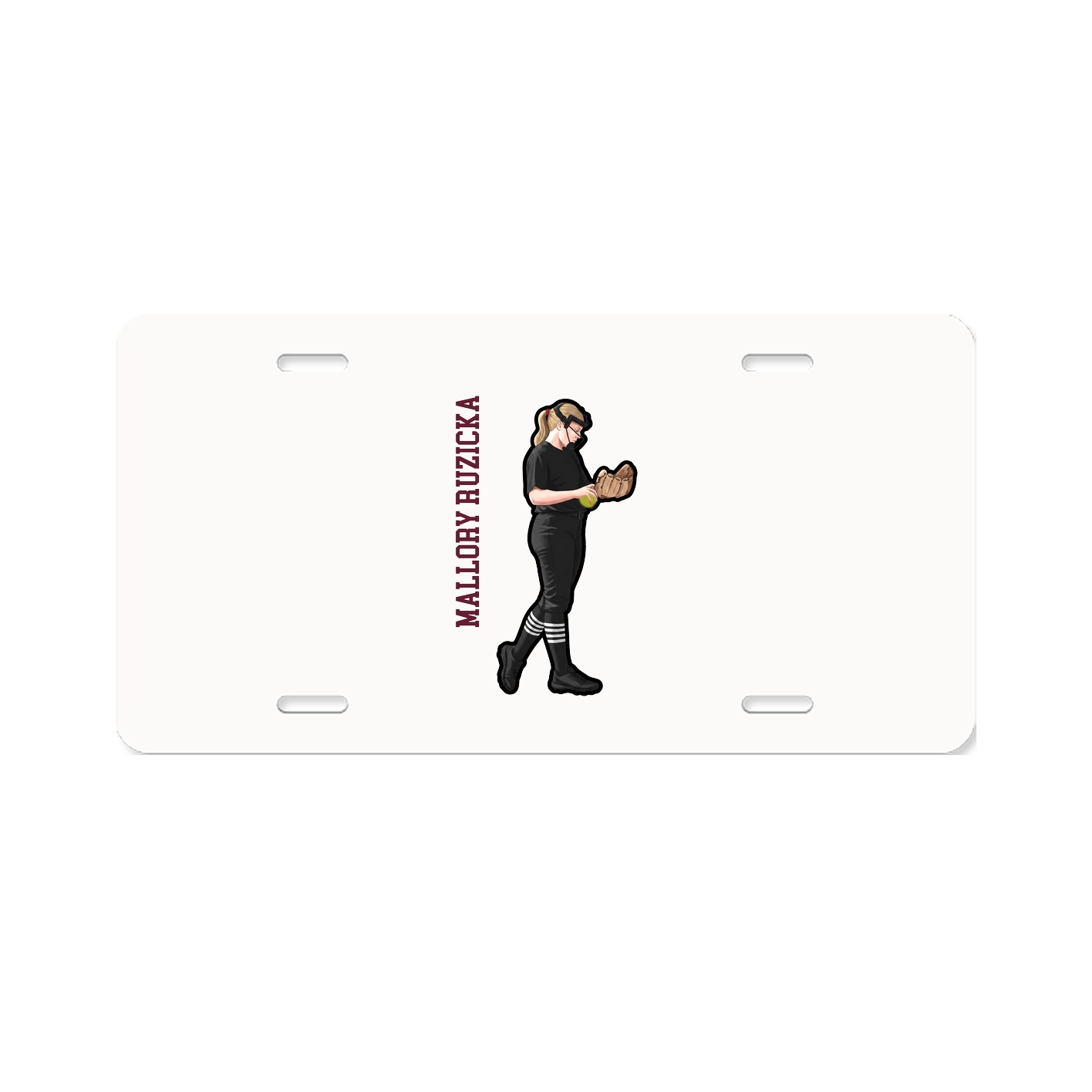 License Plate — Name Vertical in Classic