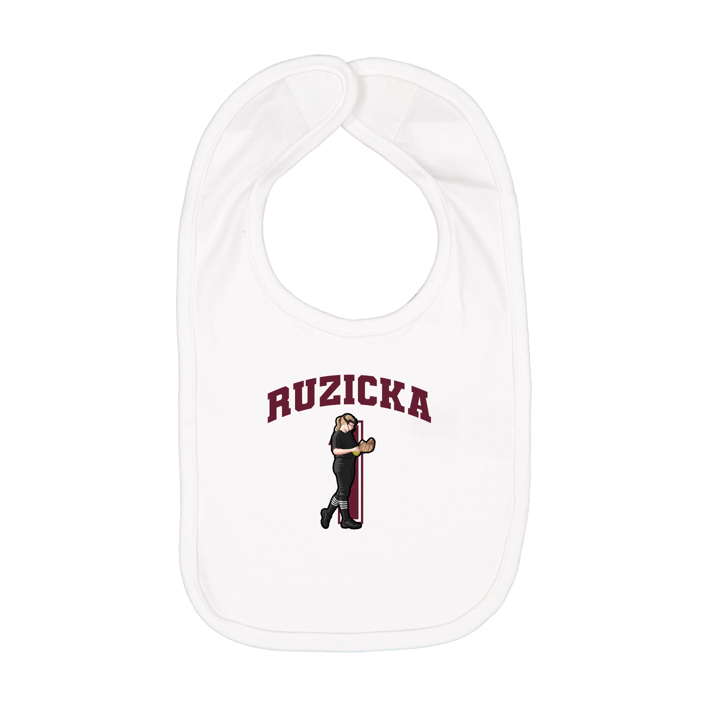 Infant Bib — Number in White