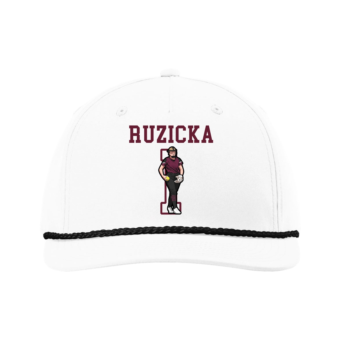 Five-Panel Classic Rope Cap — Shirsey in White