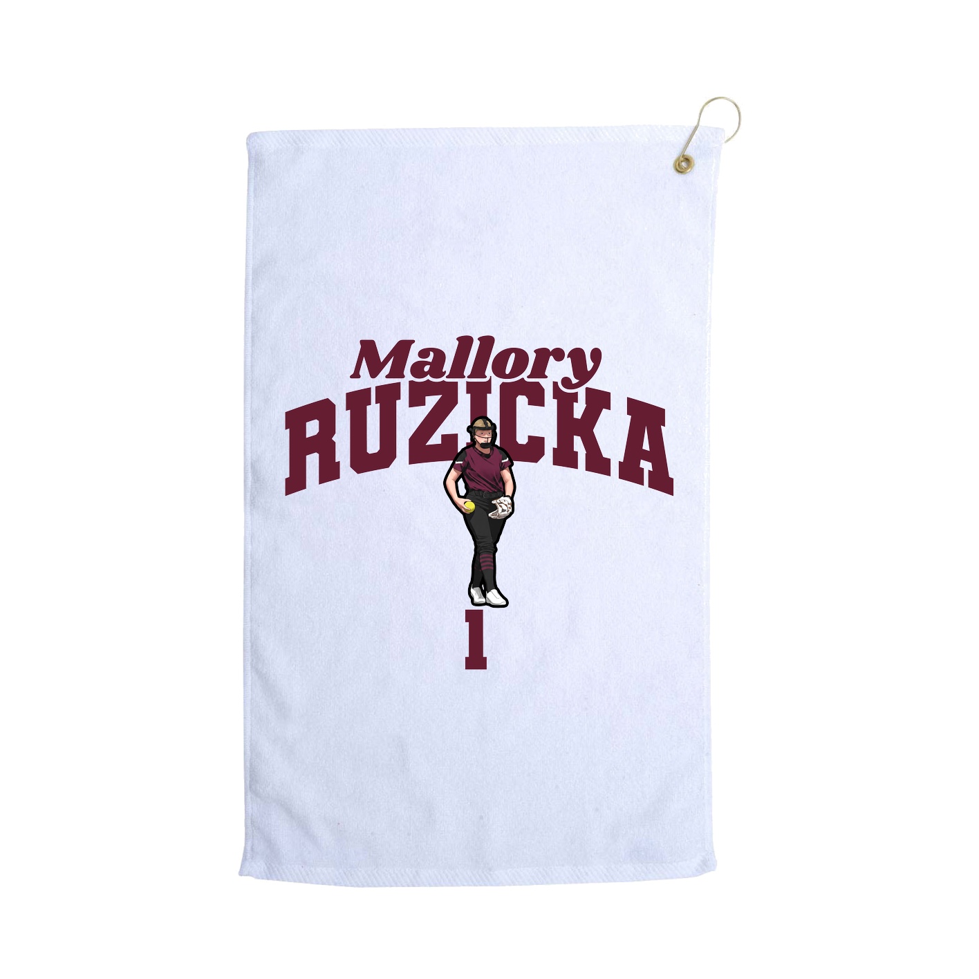 Golf Towel — Signature Arch in White
