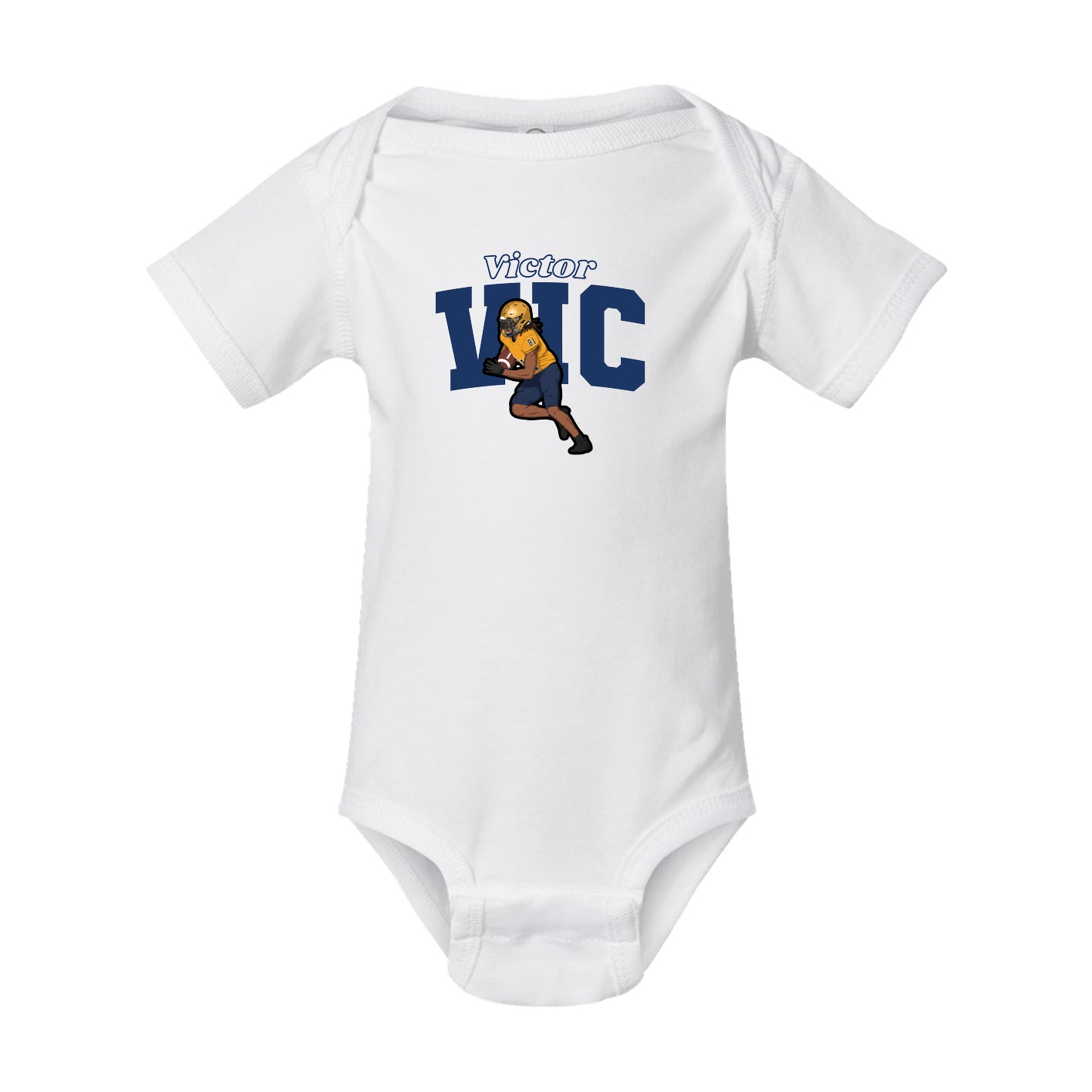 Baby Onesie — Name Arch in White