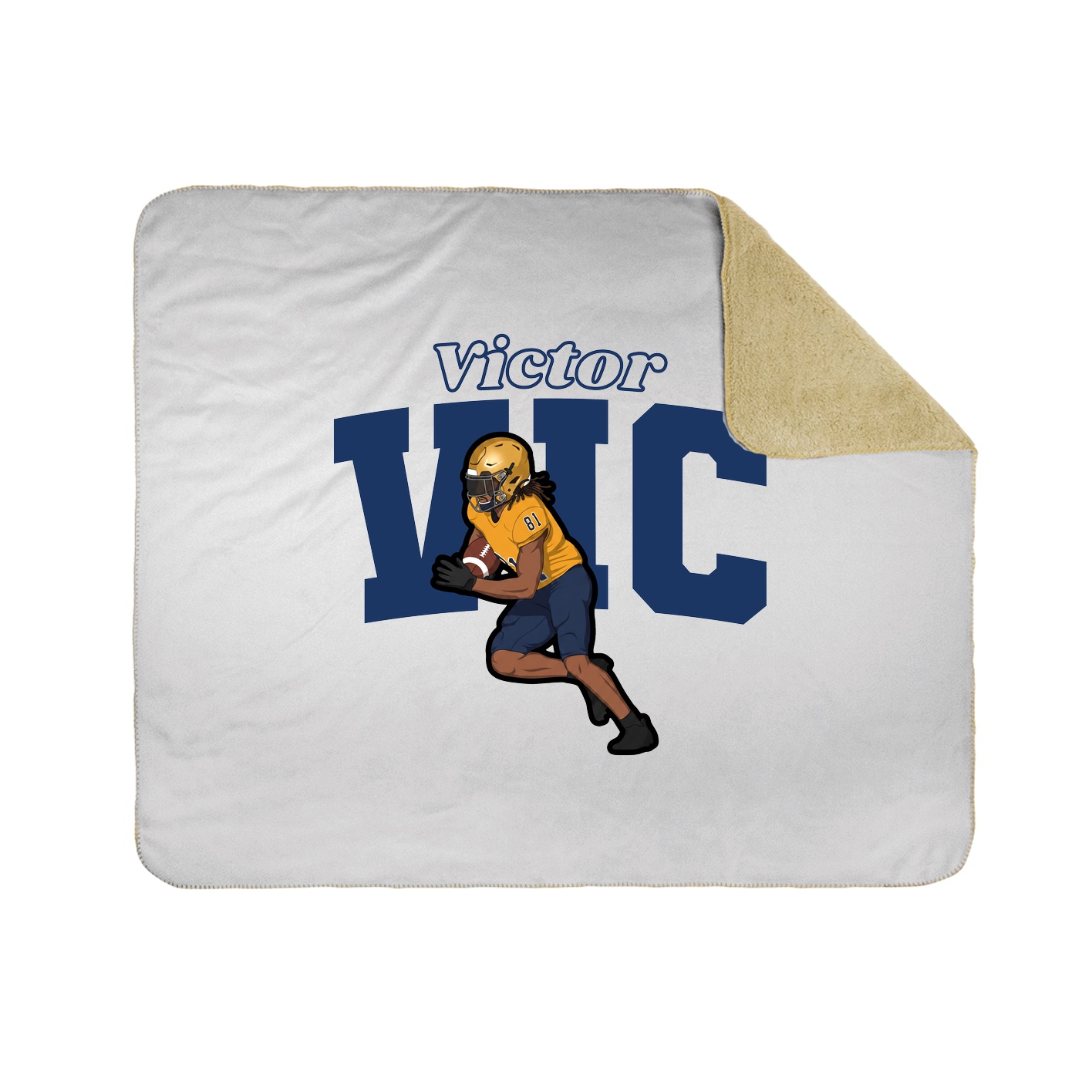 Throw Blanket — Name Arch in White