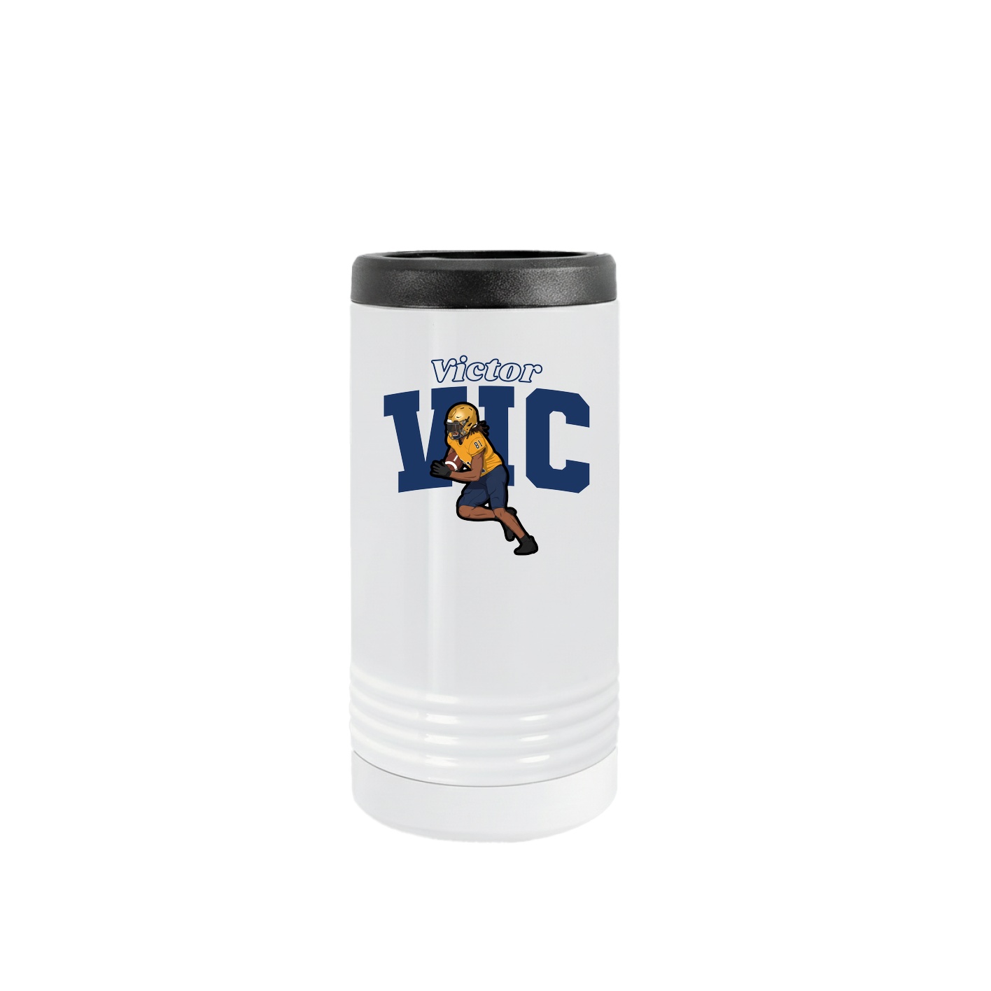 Slim Beverage Holder — Name Arch in White