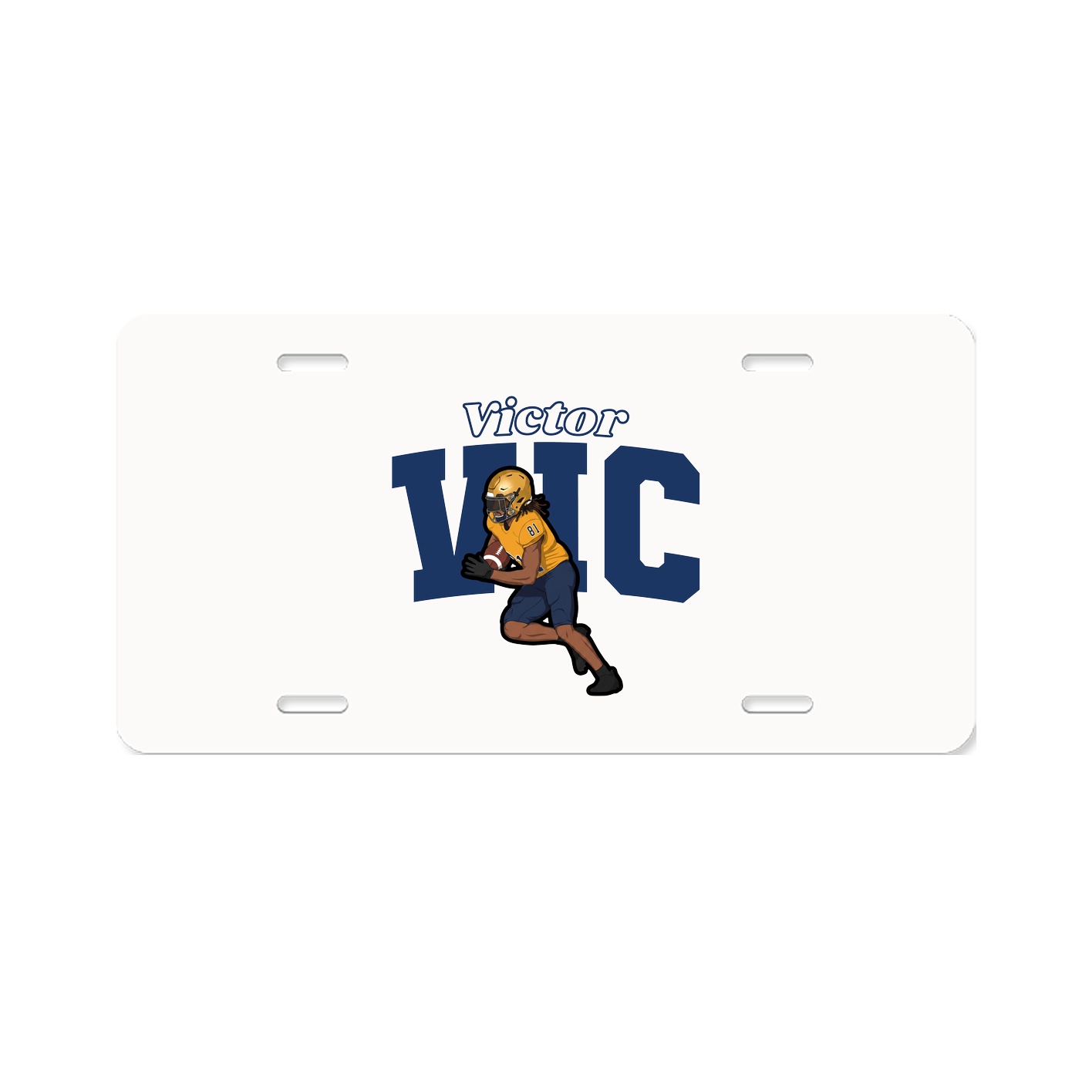 License Plate — Name Arch in Classic