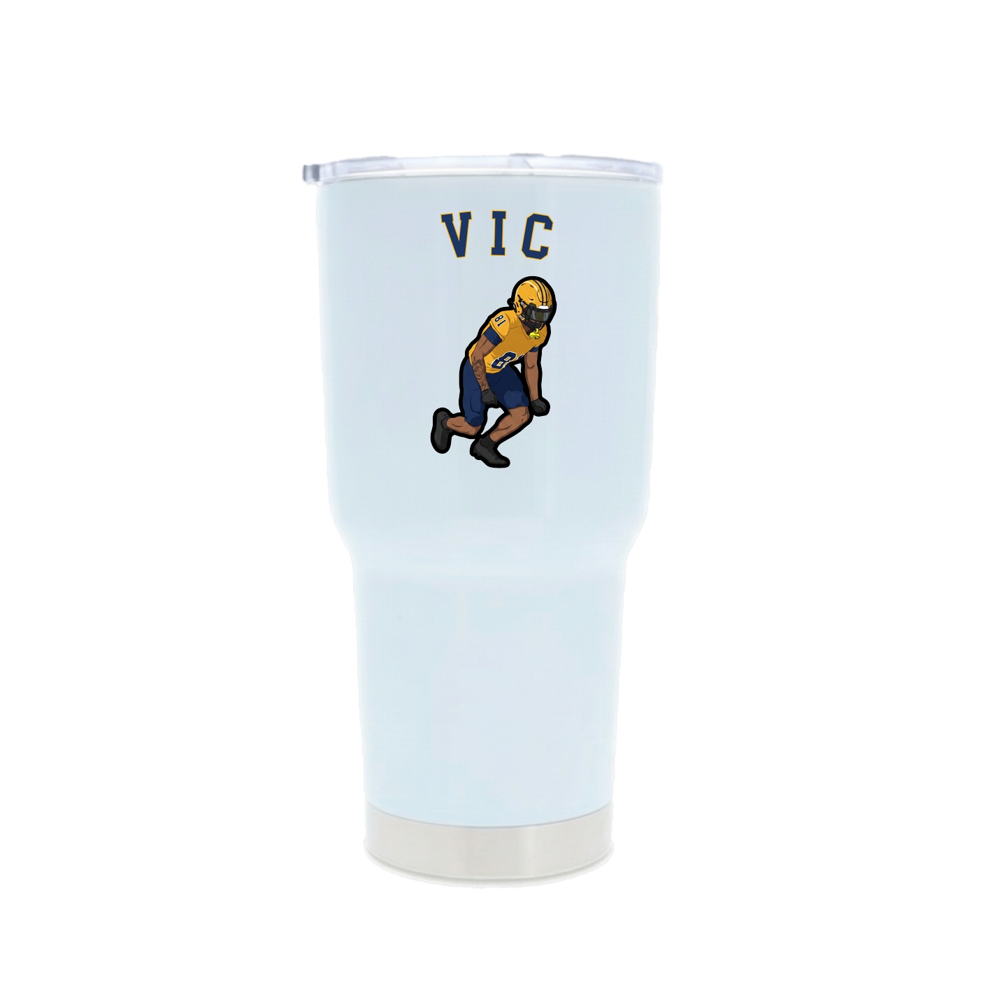30oz Stainless Steel Tumbler — Shirsey Arch in White