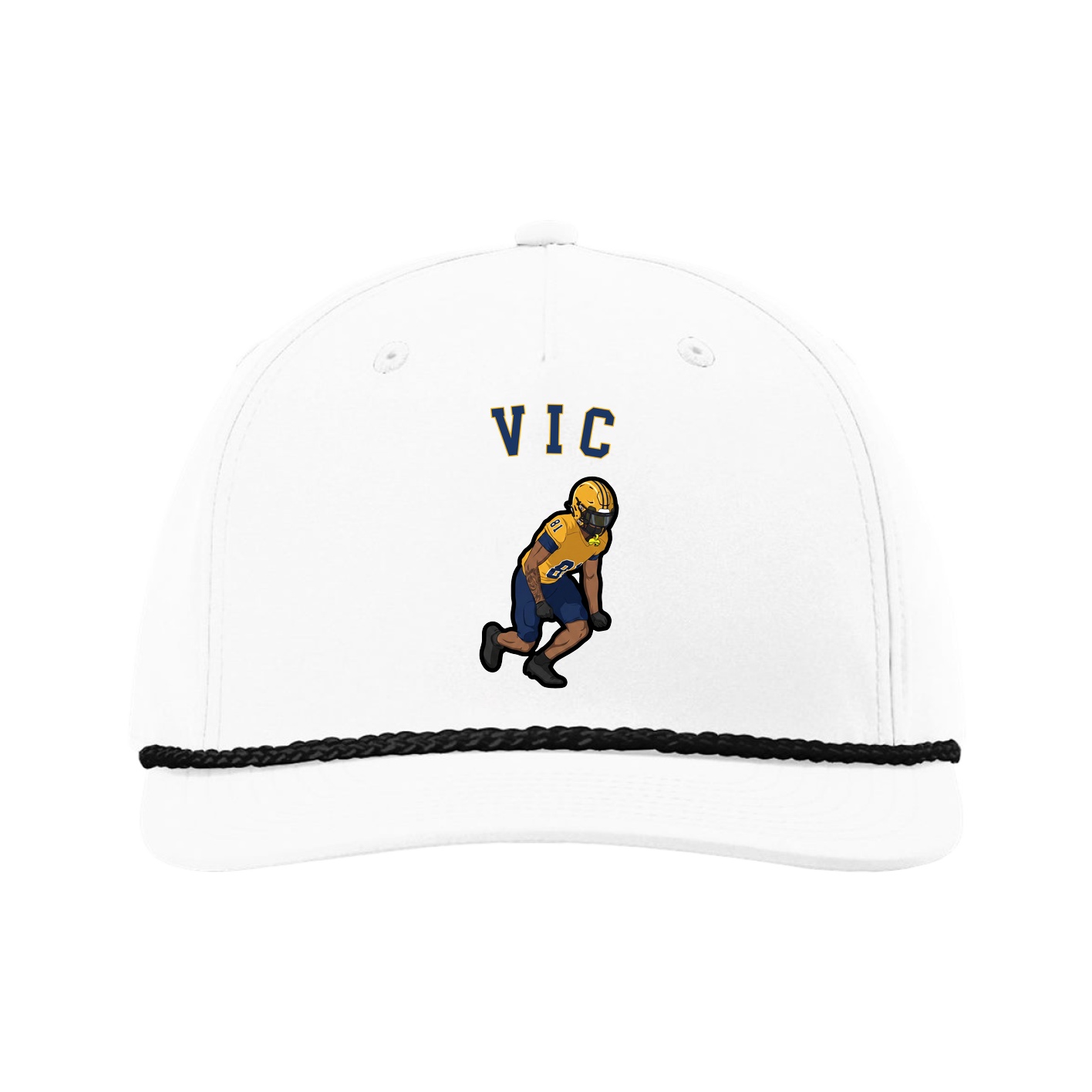 Five-Panel Classic Rope Cap — Shirsey Arch in White