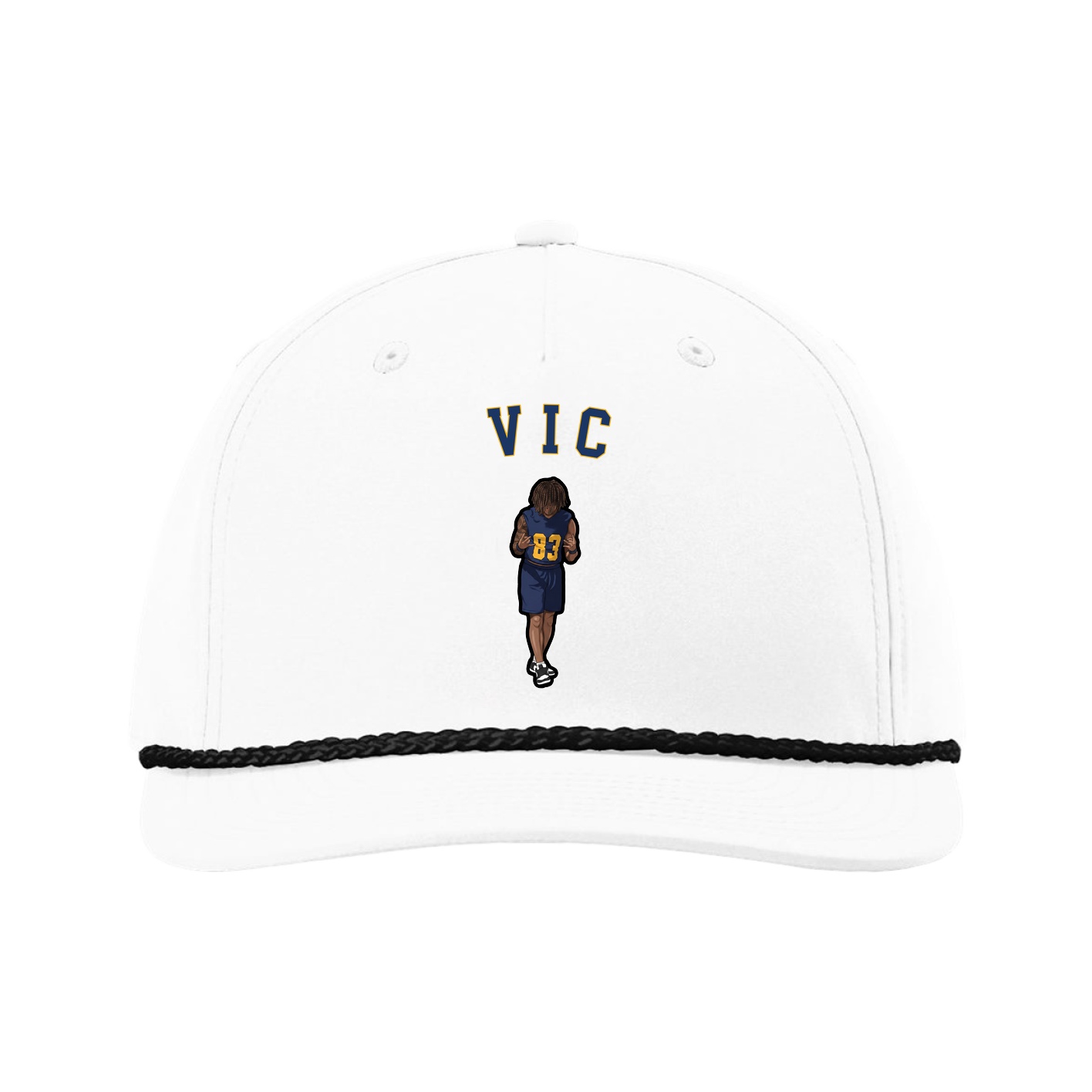 Five-Panel Classic Rope Cap — Shirsey Arch in White