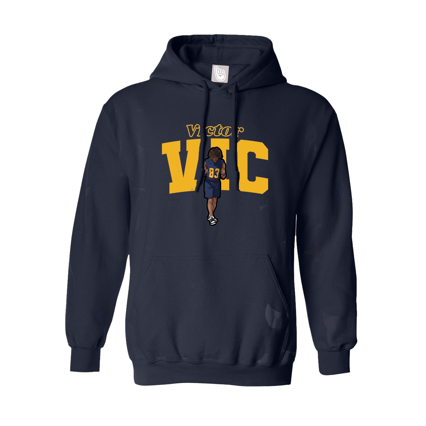 Youth Hoodie — Name Arch in Navy