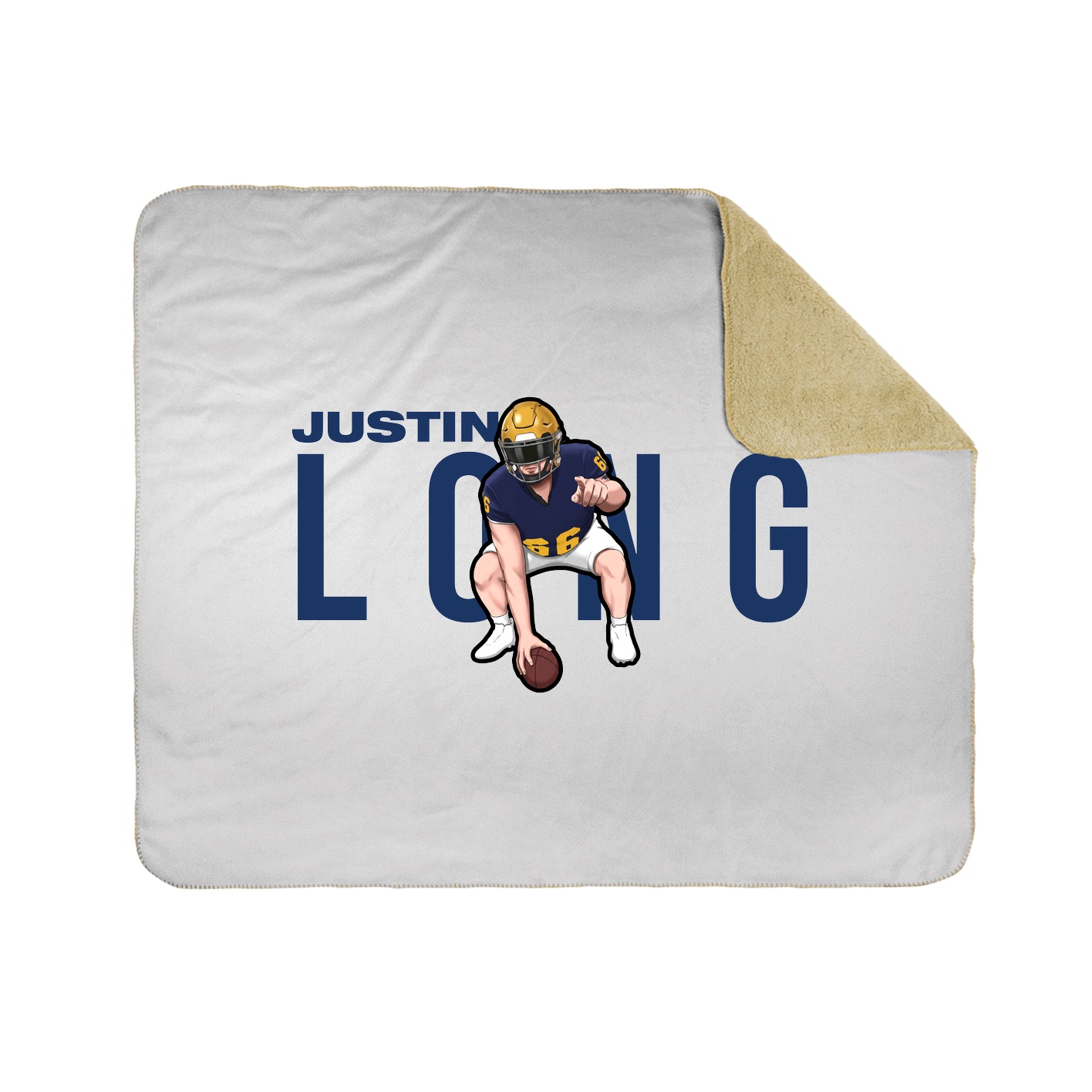 Throw Blanket — Player Name in White