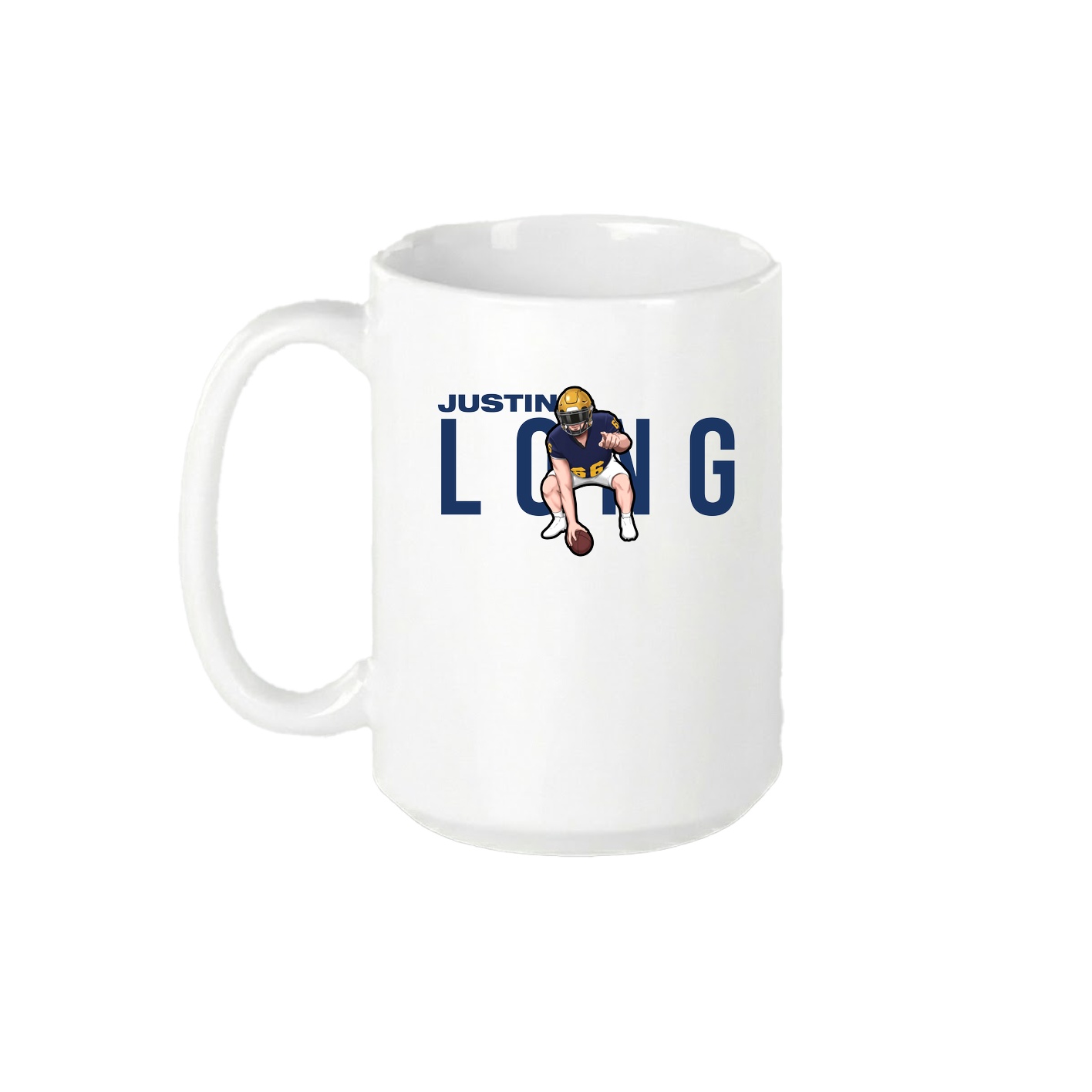 15oz Coffee Mug — Player Name in White