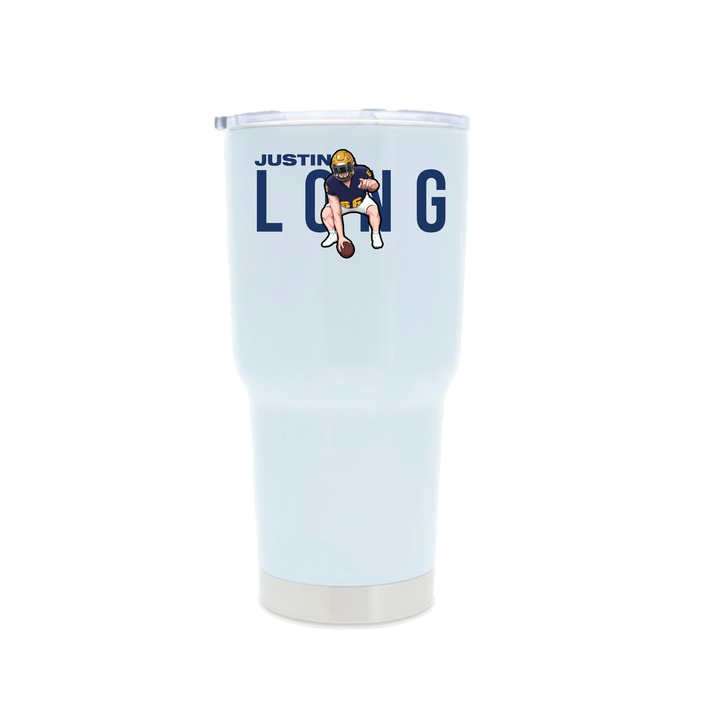 30oz Stainless Steel Tumbler — Player Name in White