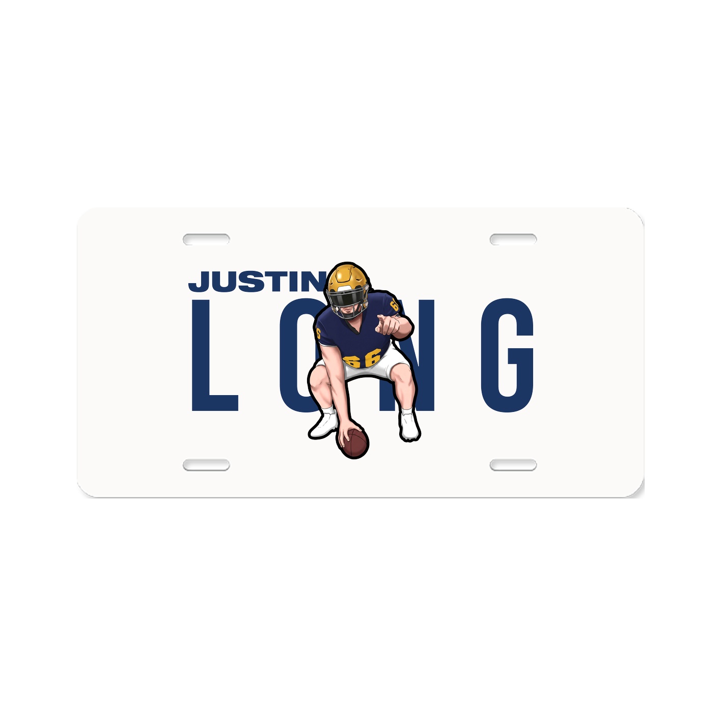 License Plate — Player Name in Classic
