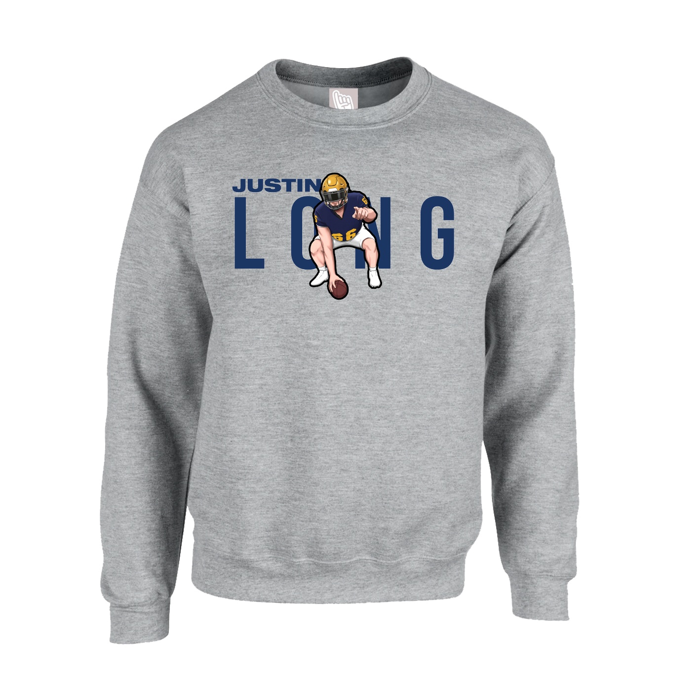 Fleece Crew — Player Name in Grey