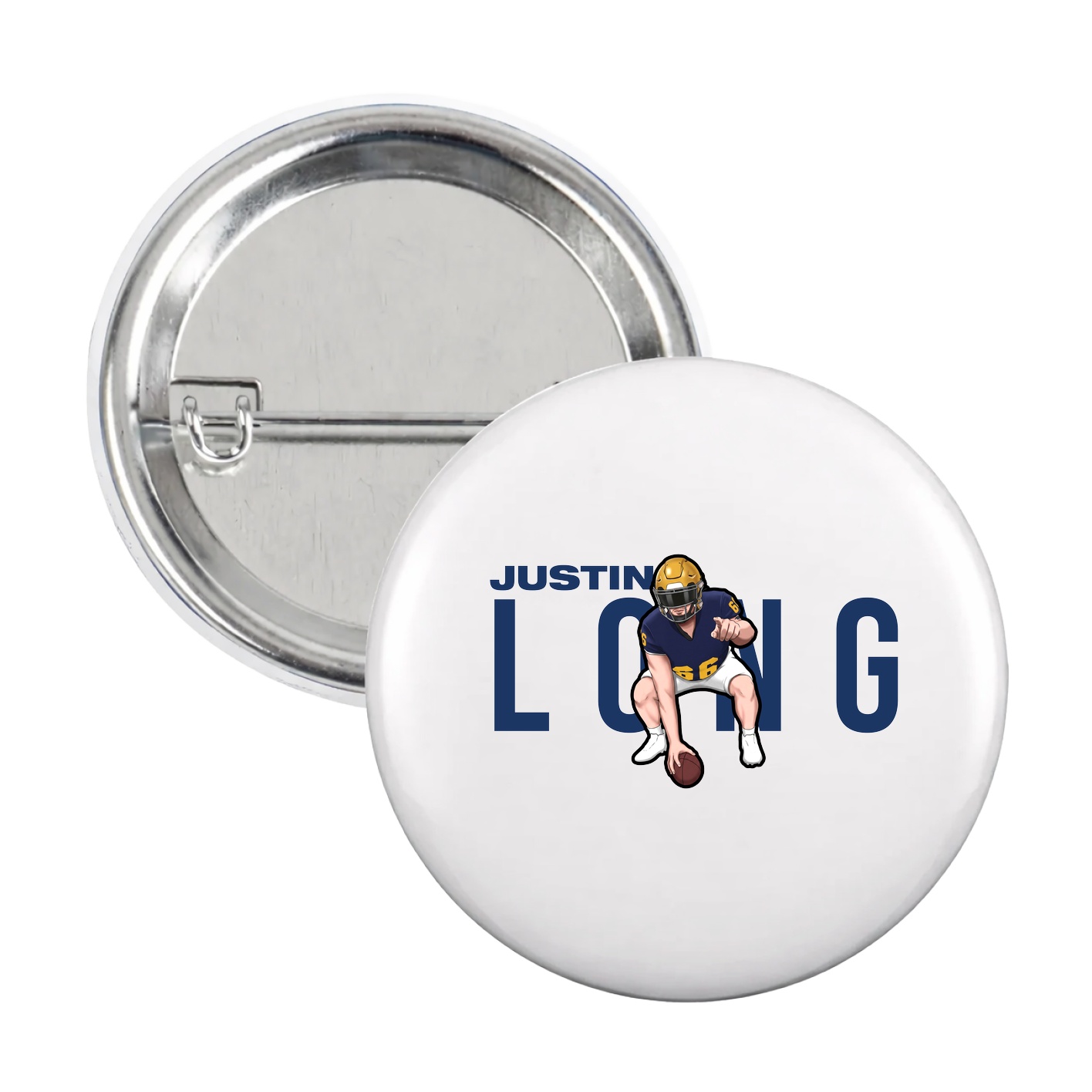 Game Day Button — Player Name in White