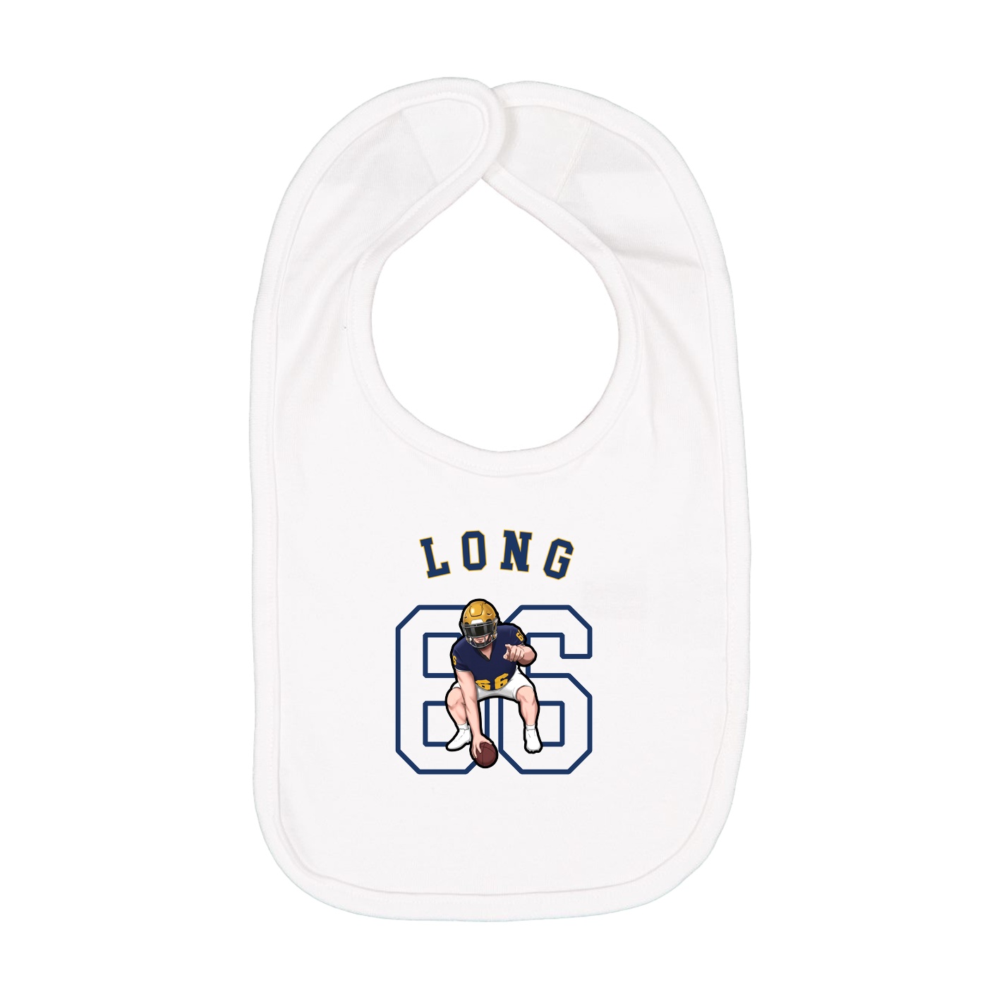 Infant Bib — Shirsey Arch in White