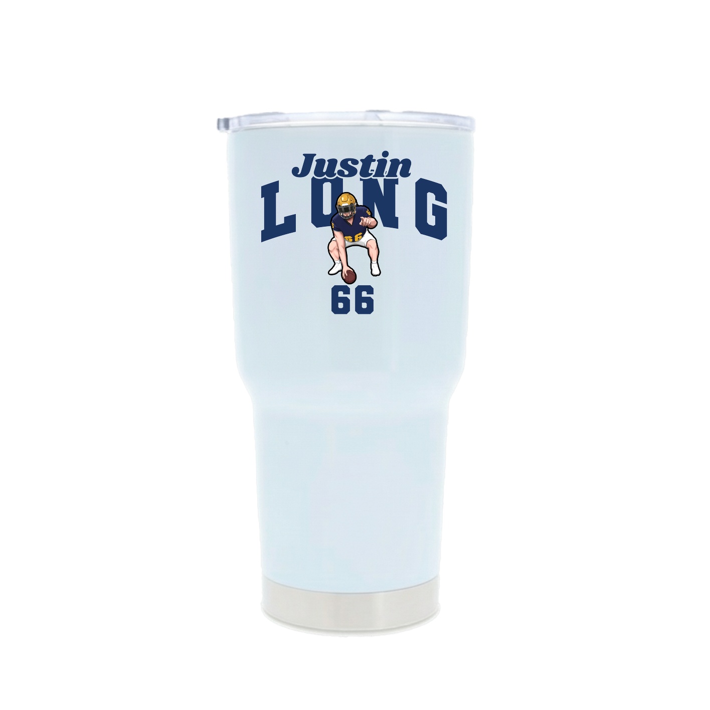 30oz Stainless Steel Tumbler — Signature Arch in White