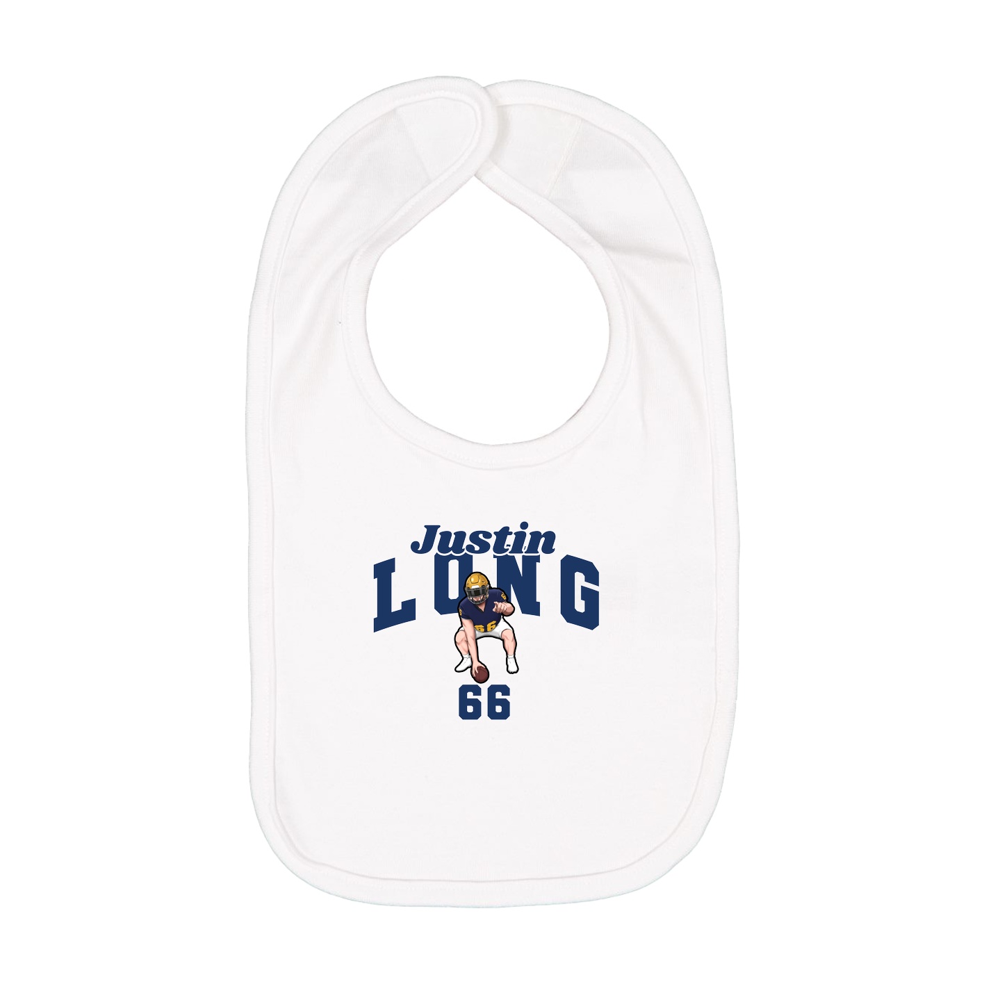 Infant Bib — Signature Arch in White