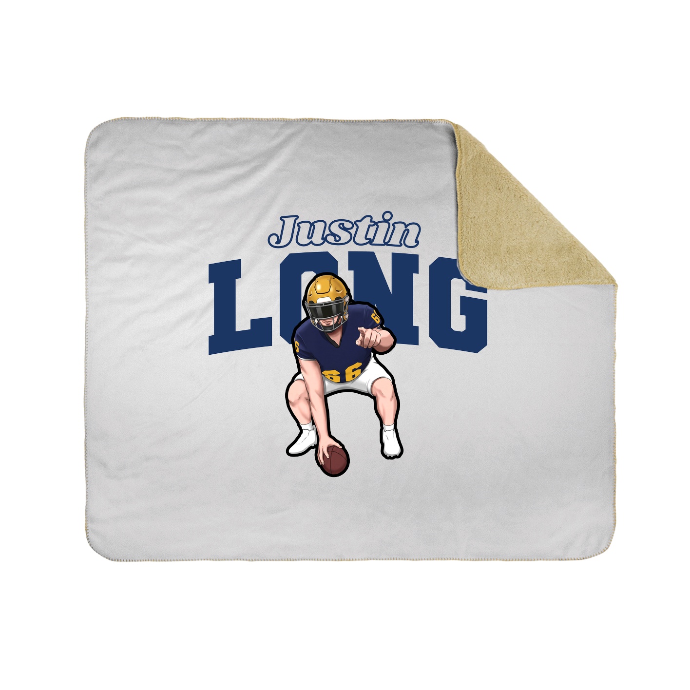 Throw Blanket — Name Arch in White