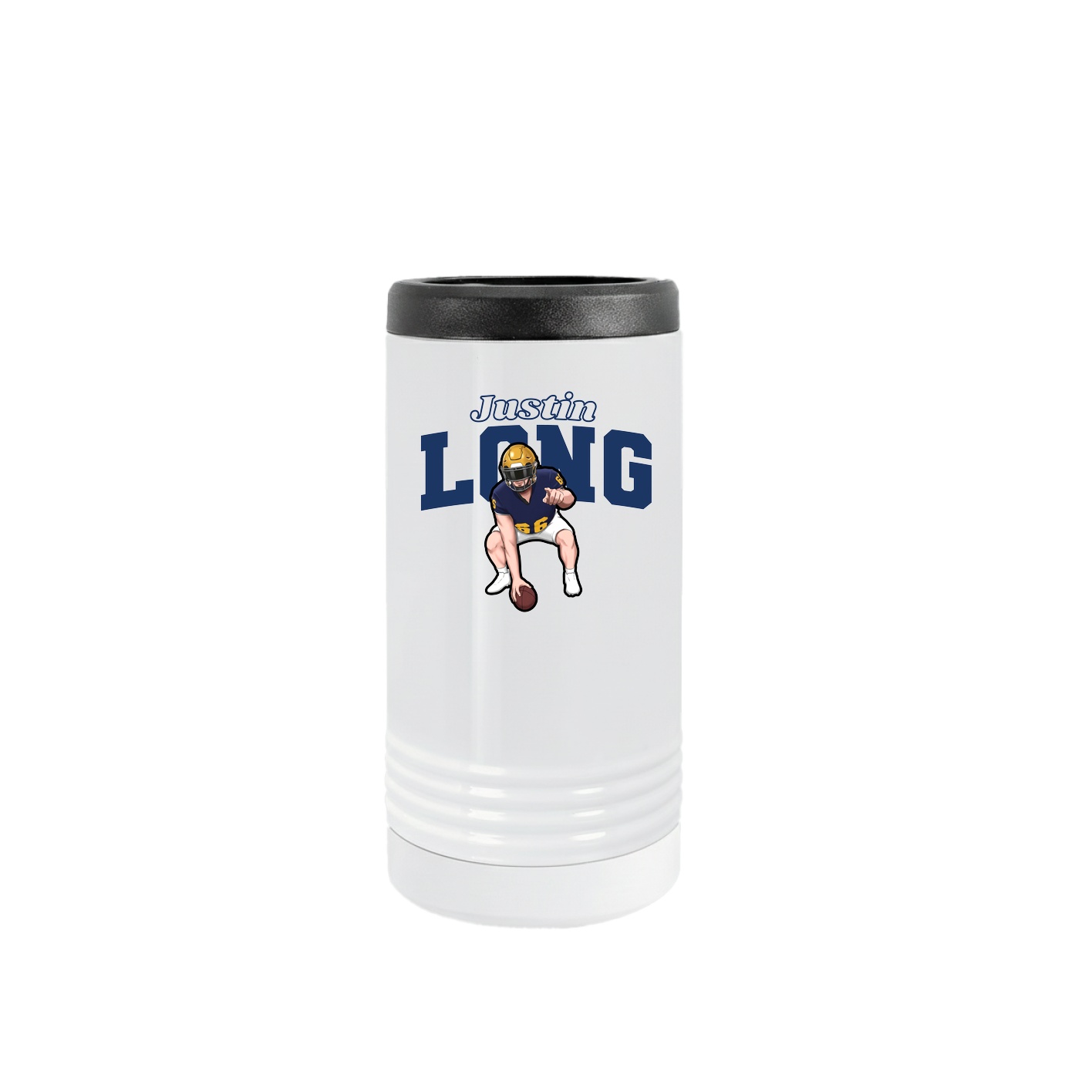 Slim Beverage Holder — Name Arch in White
