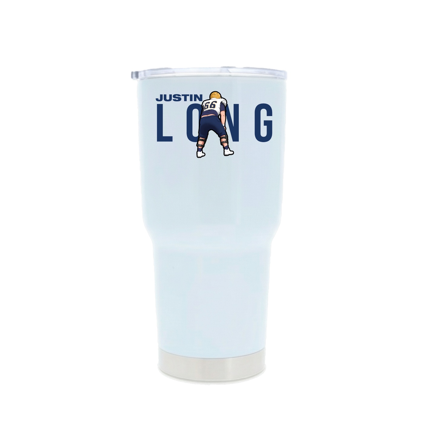 30oz Stainless Steel Tumbler — Player Name in White