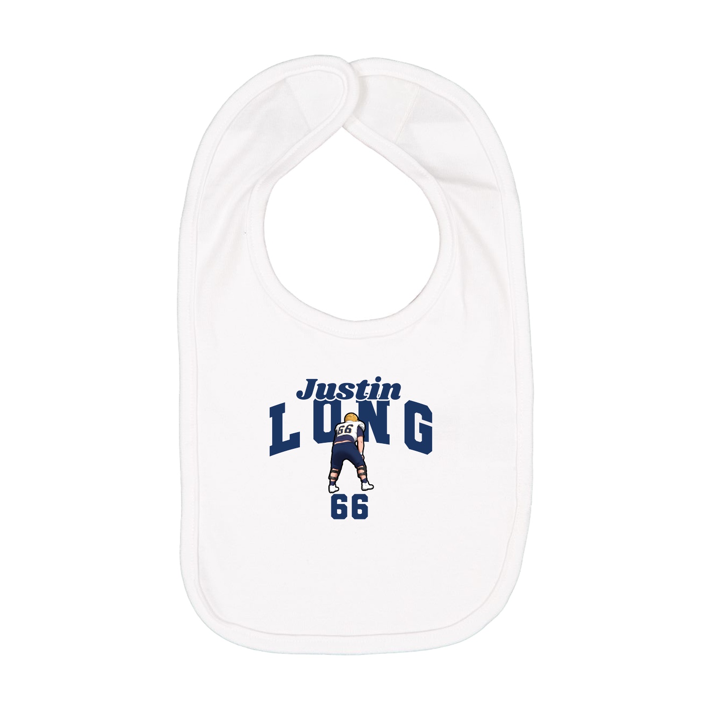 Infant Bib — Signature Arch in White