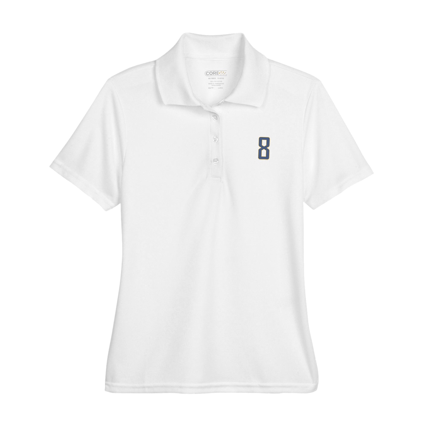 Womens Performance Polo — Front Shirsy in White