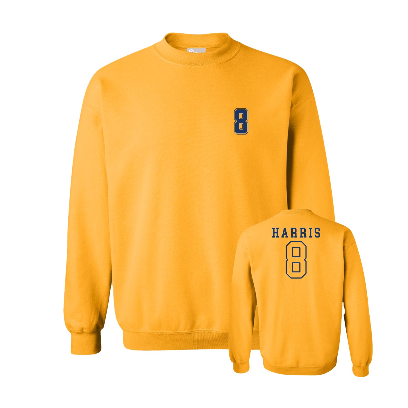 Fleece Crew — Chest Back in Gold
