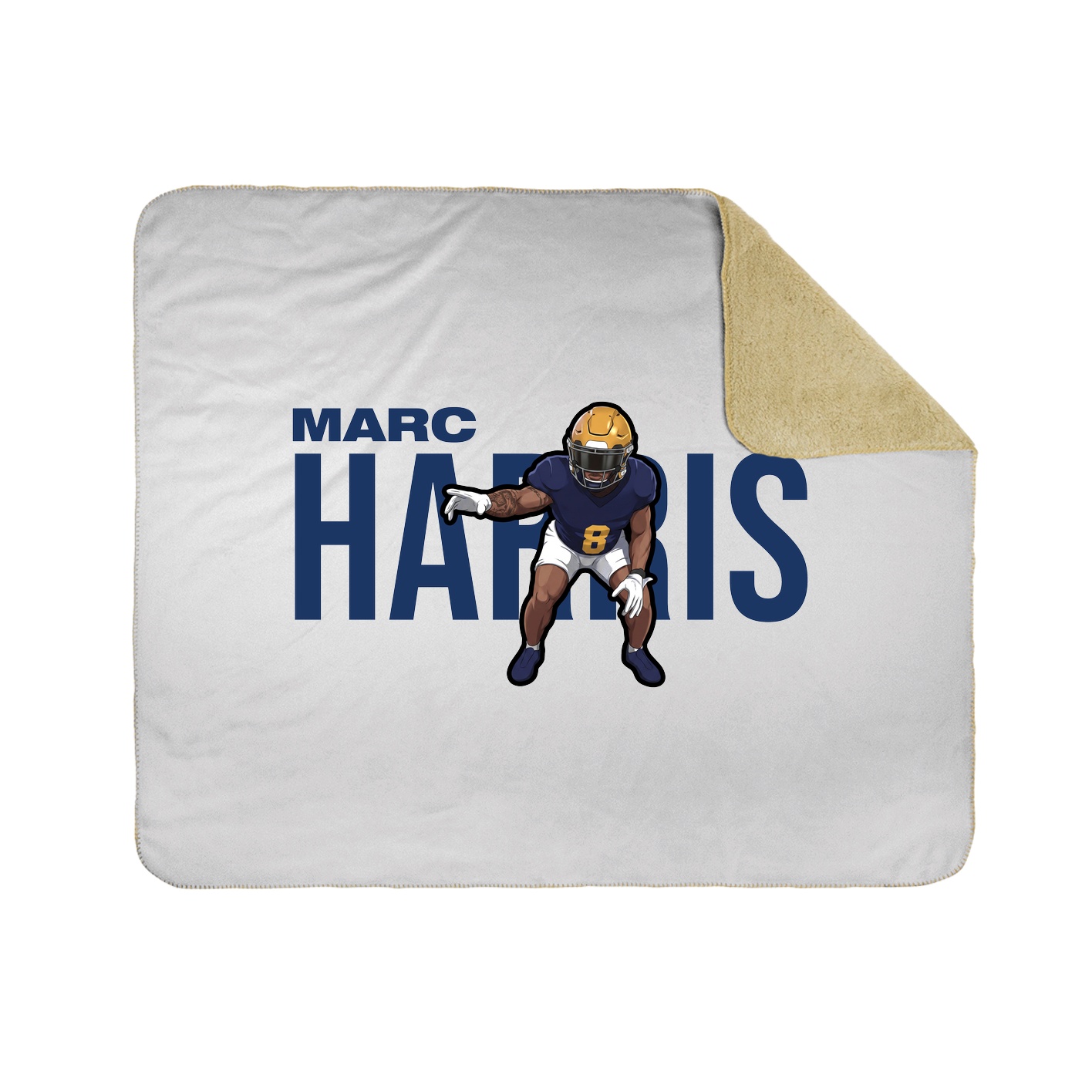 Throw Blanket — Player Name in White