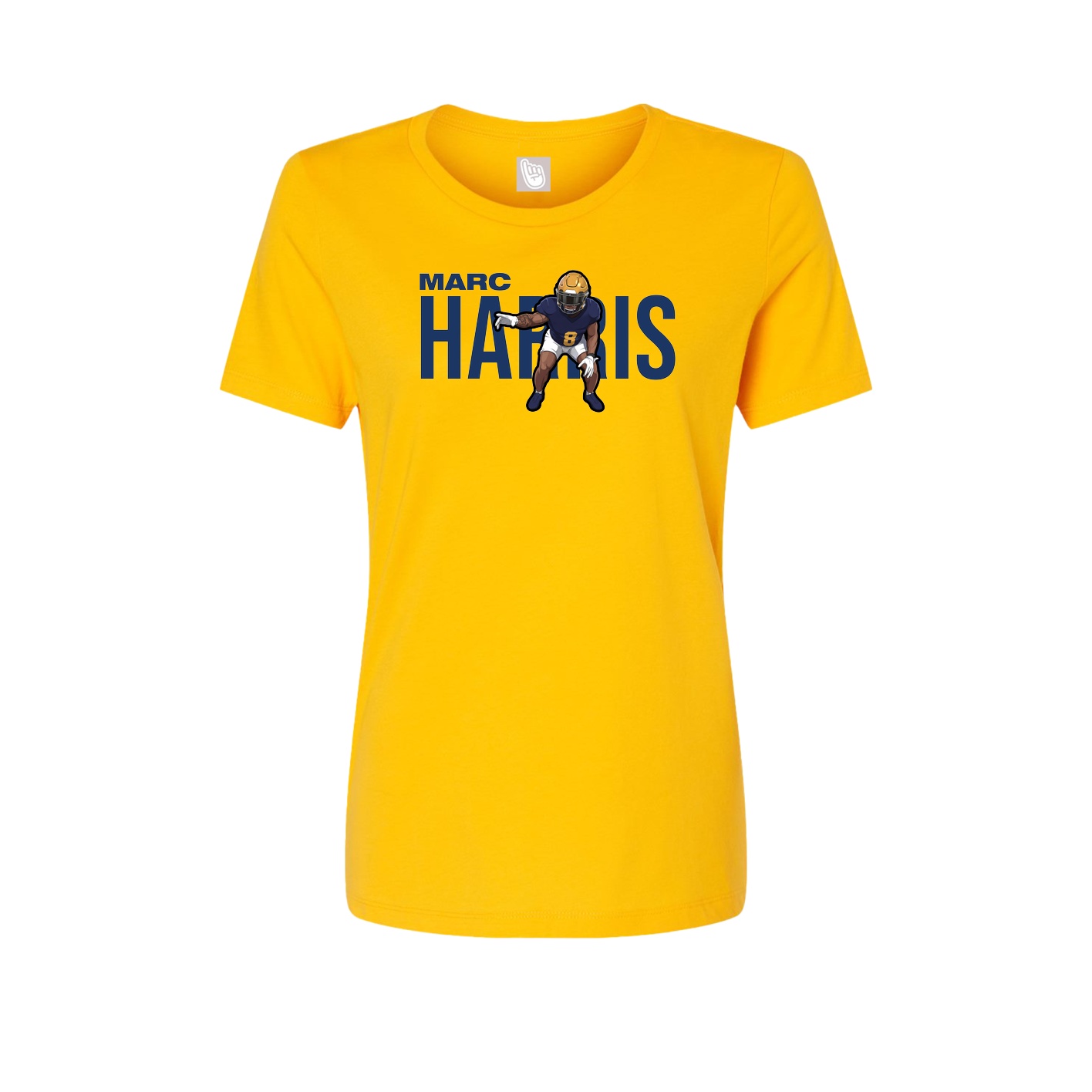 Fitted Women's Tee — Player Name in Gold