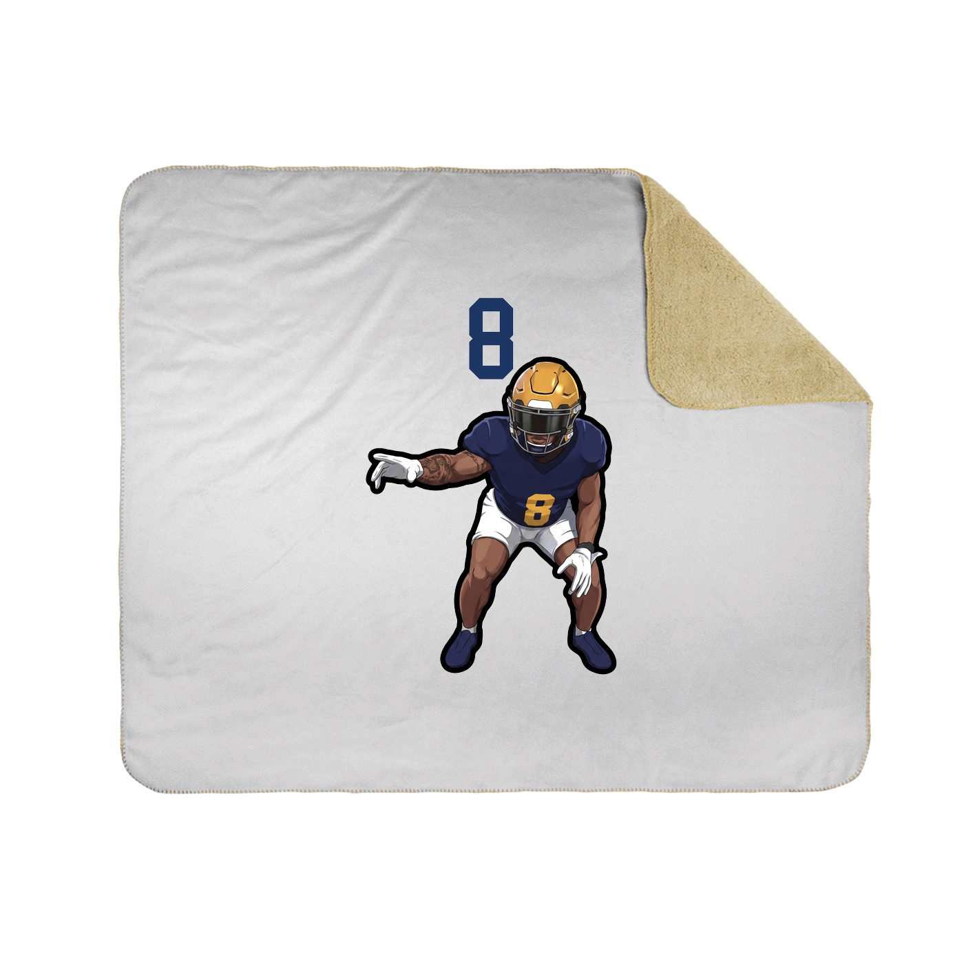 Throw Blanket — Number Top in White