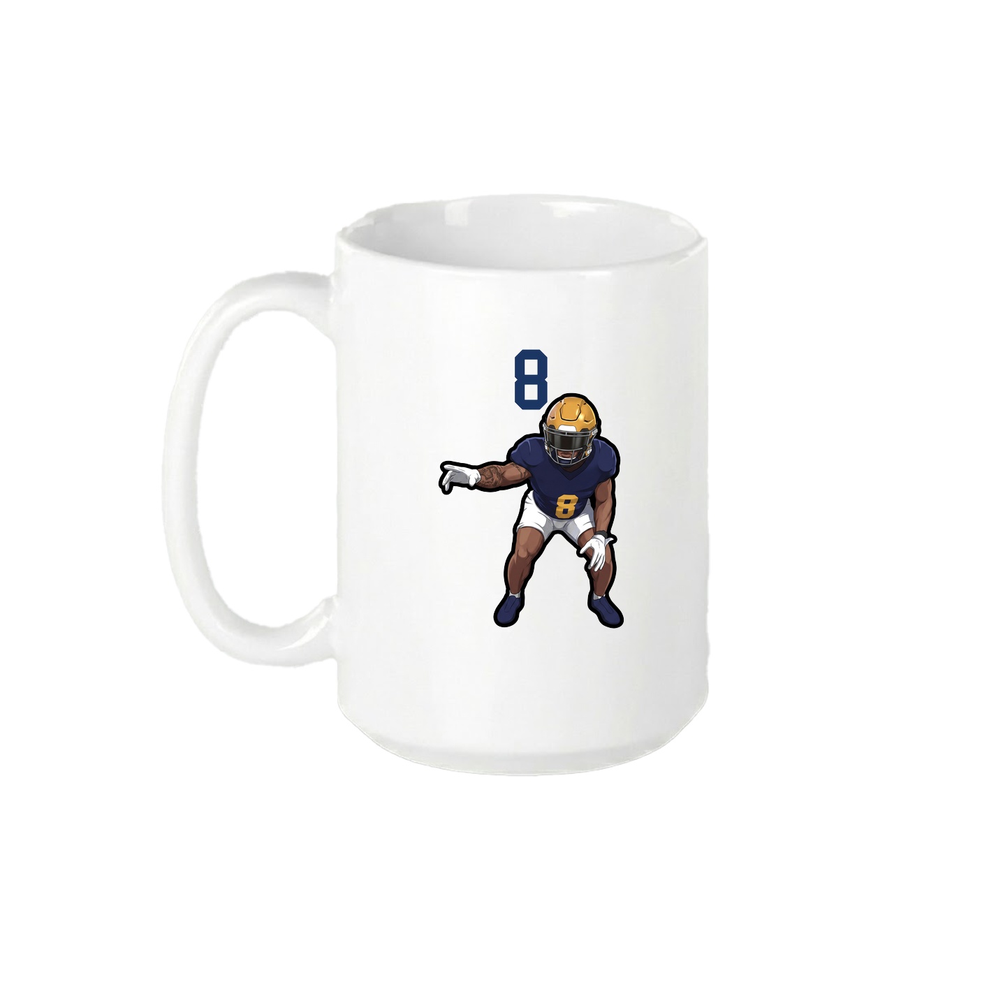 15oz Coffee Mug — Number Top in White