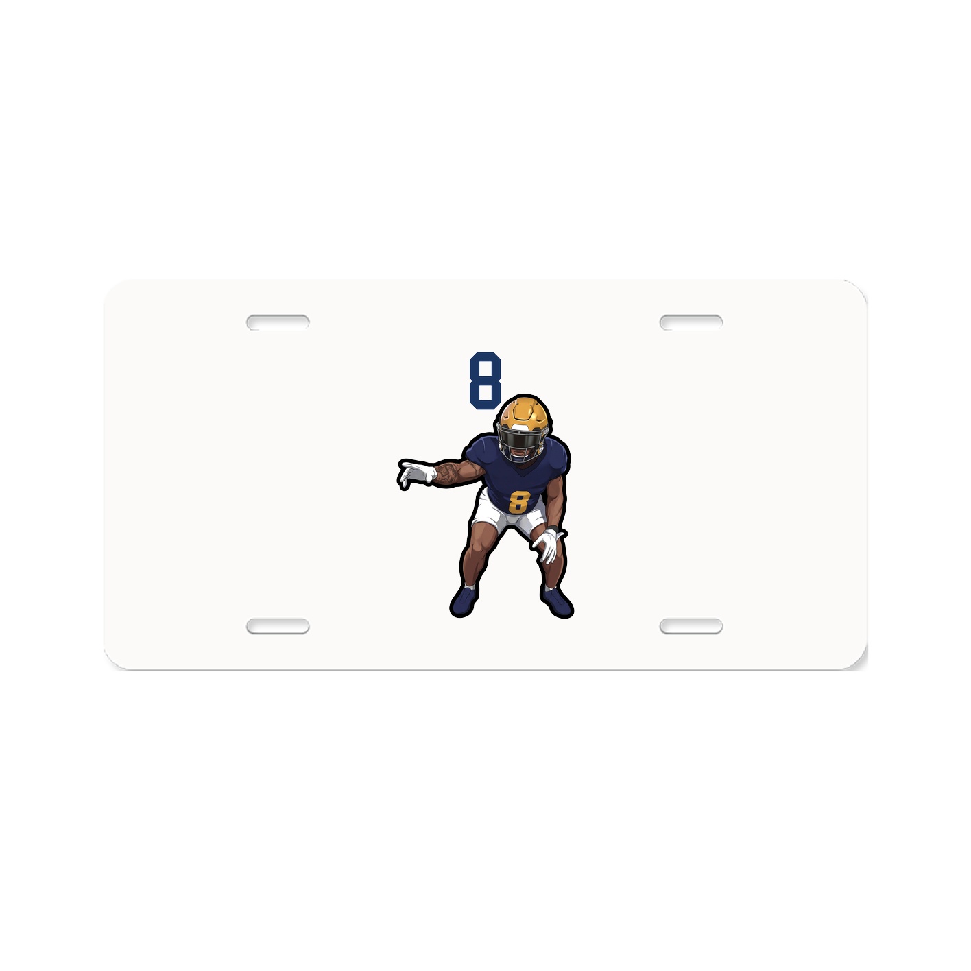 License Plate — Number Top in Classic