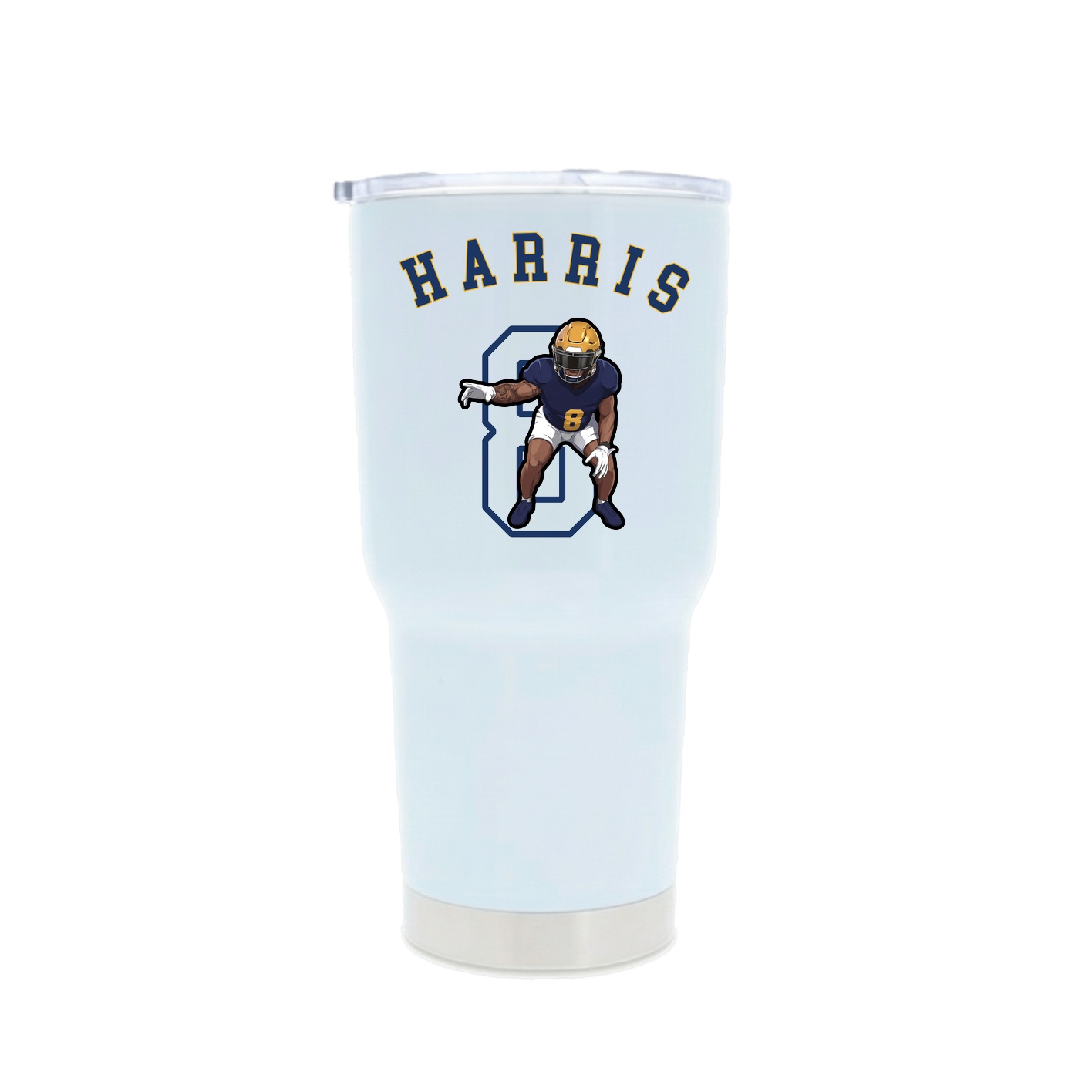 30oz Stainless Steel Tumbler — Shirsey Arch in White