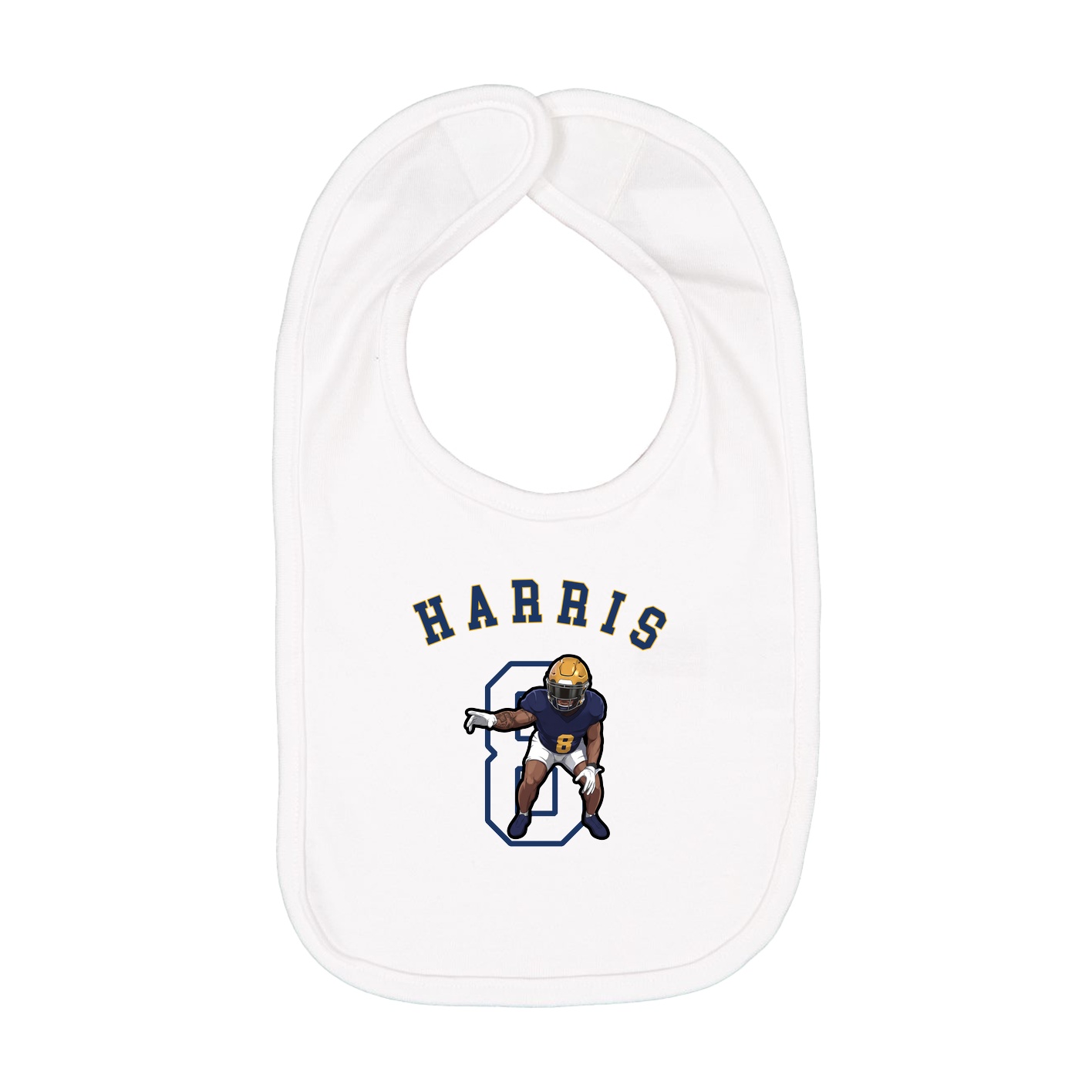 Infant Bib — Shirsey Arch in White